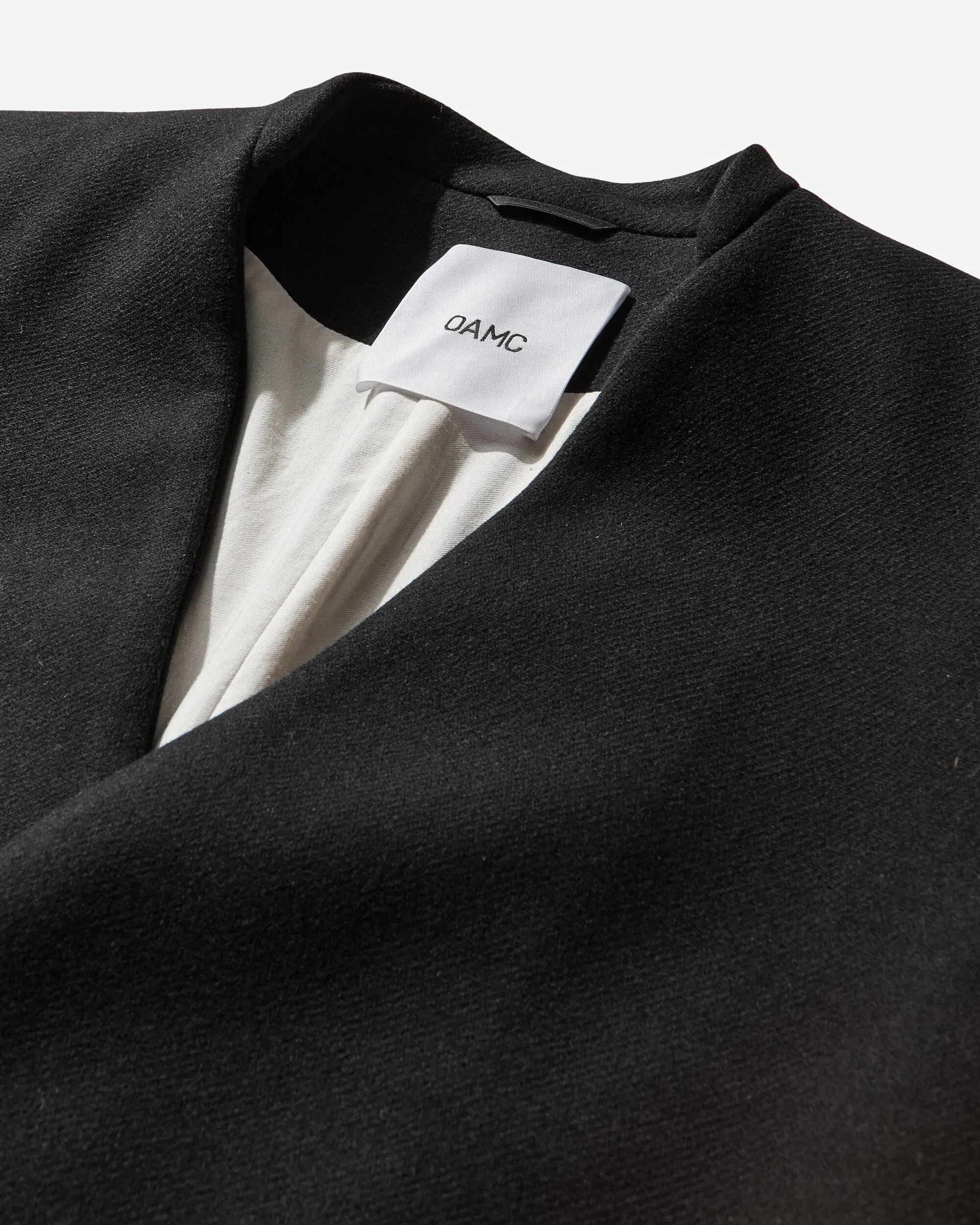 OAMC Men's Double Breasted Wool Coat Black