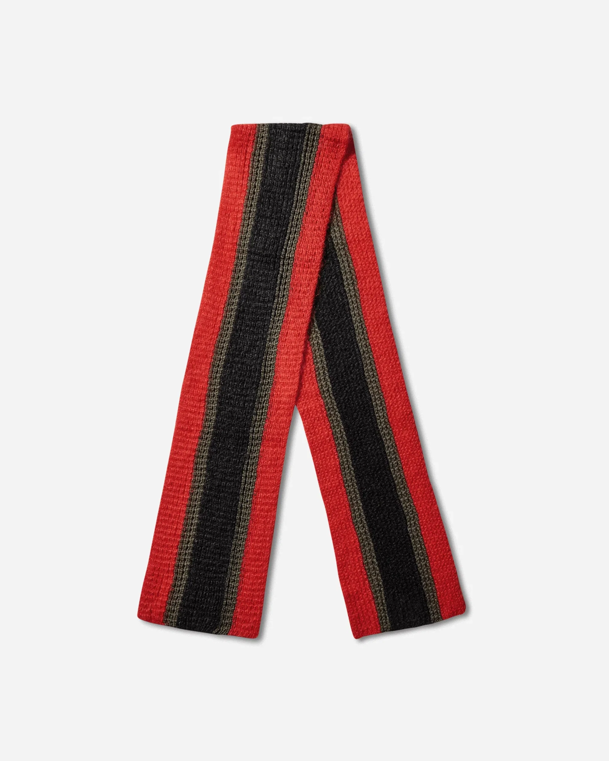OAMC Chunky Knitted Scarf Red / Black / Green