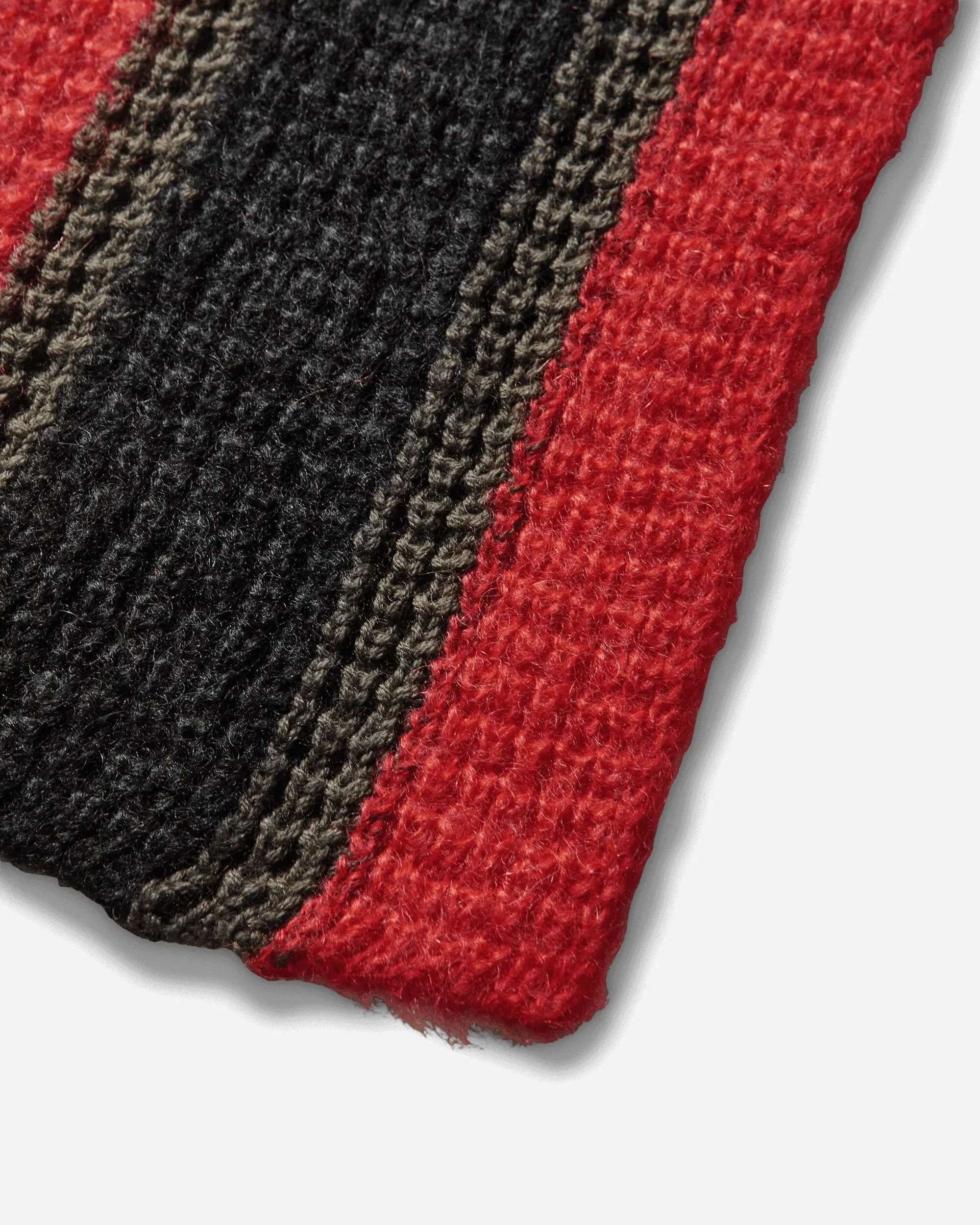 OAMC Chunky Knitted Scarf Red / Black / Green