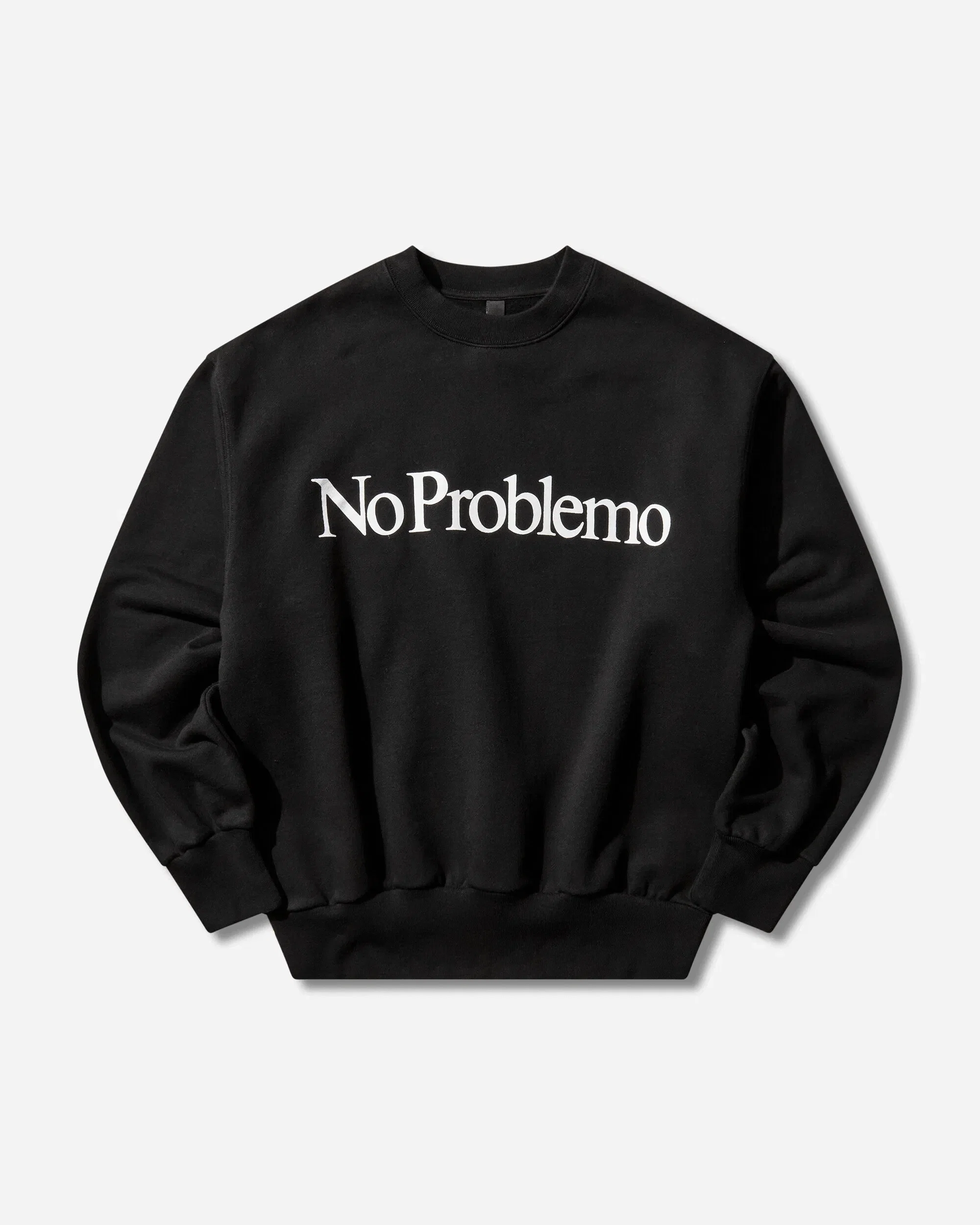 NO PROBLEMO Logo Crewneck Sweatshirt Black