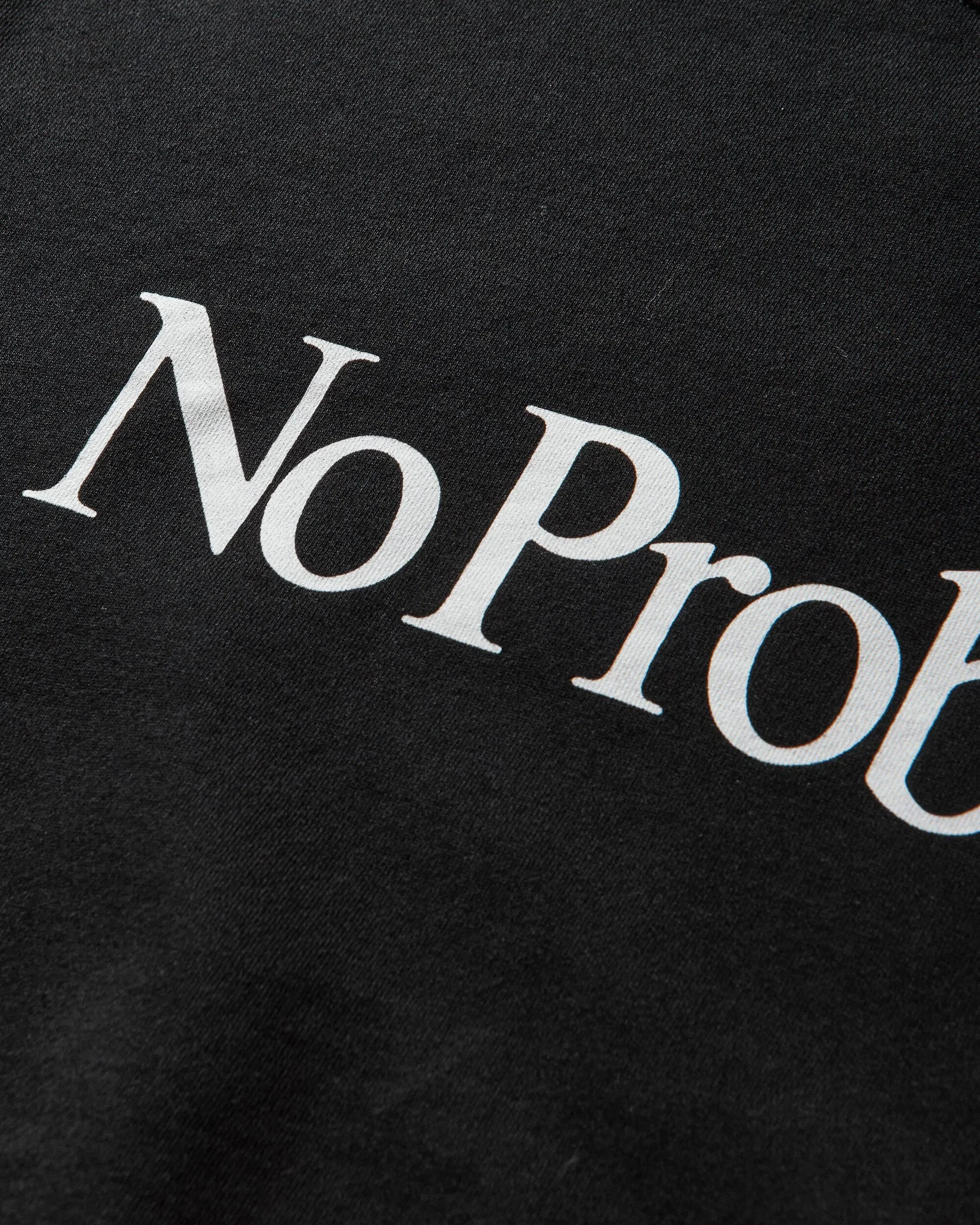 NO PROBLEMO Logo Crewneck Sweatshirt Black