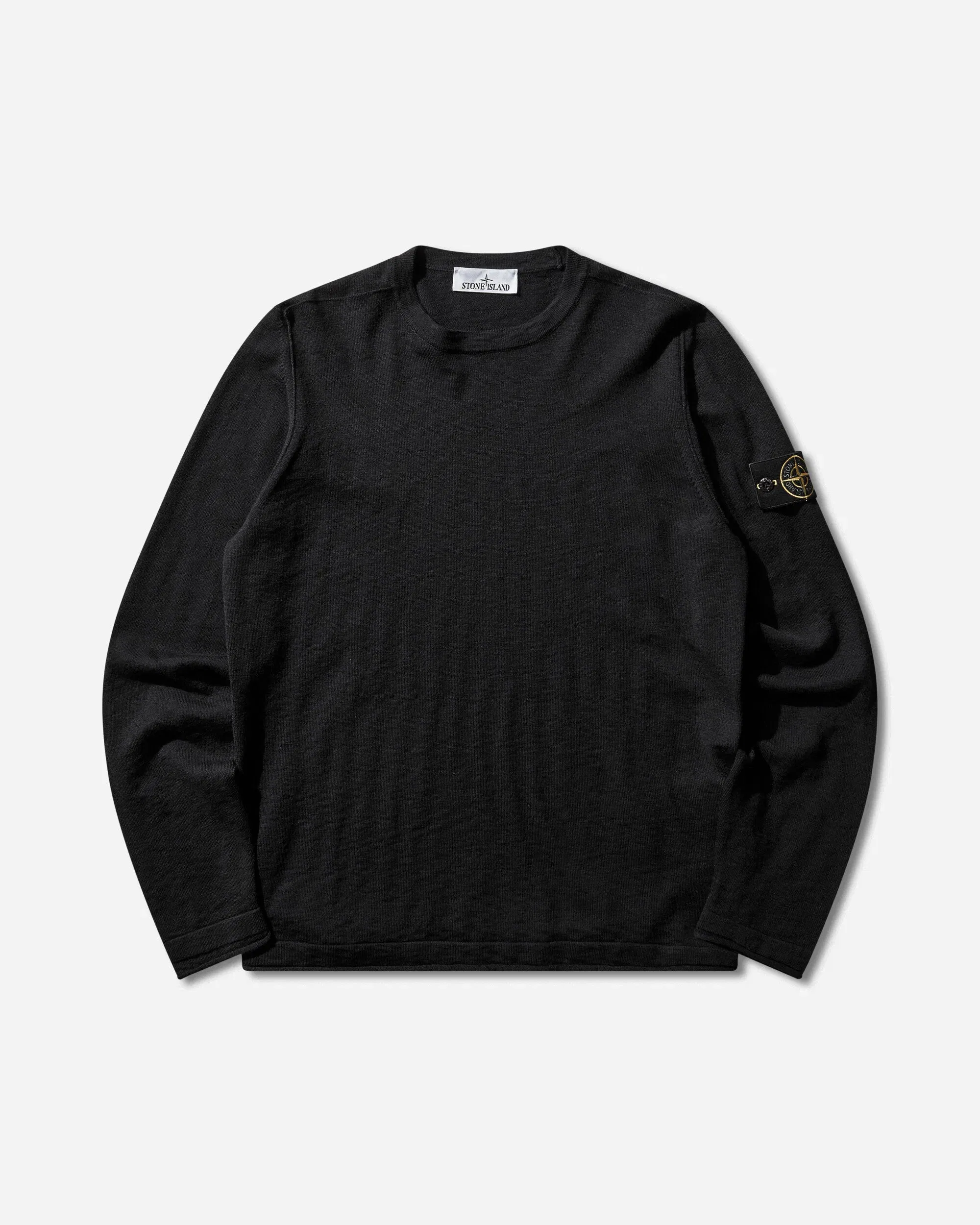 Stone Island Men's Organic Cotton With Nylon Crewneck Sweater Black