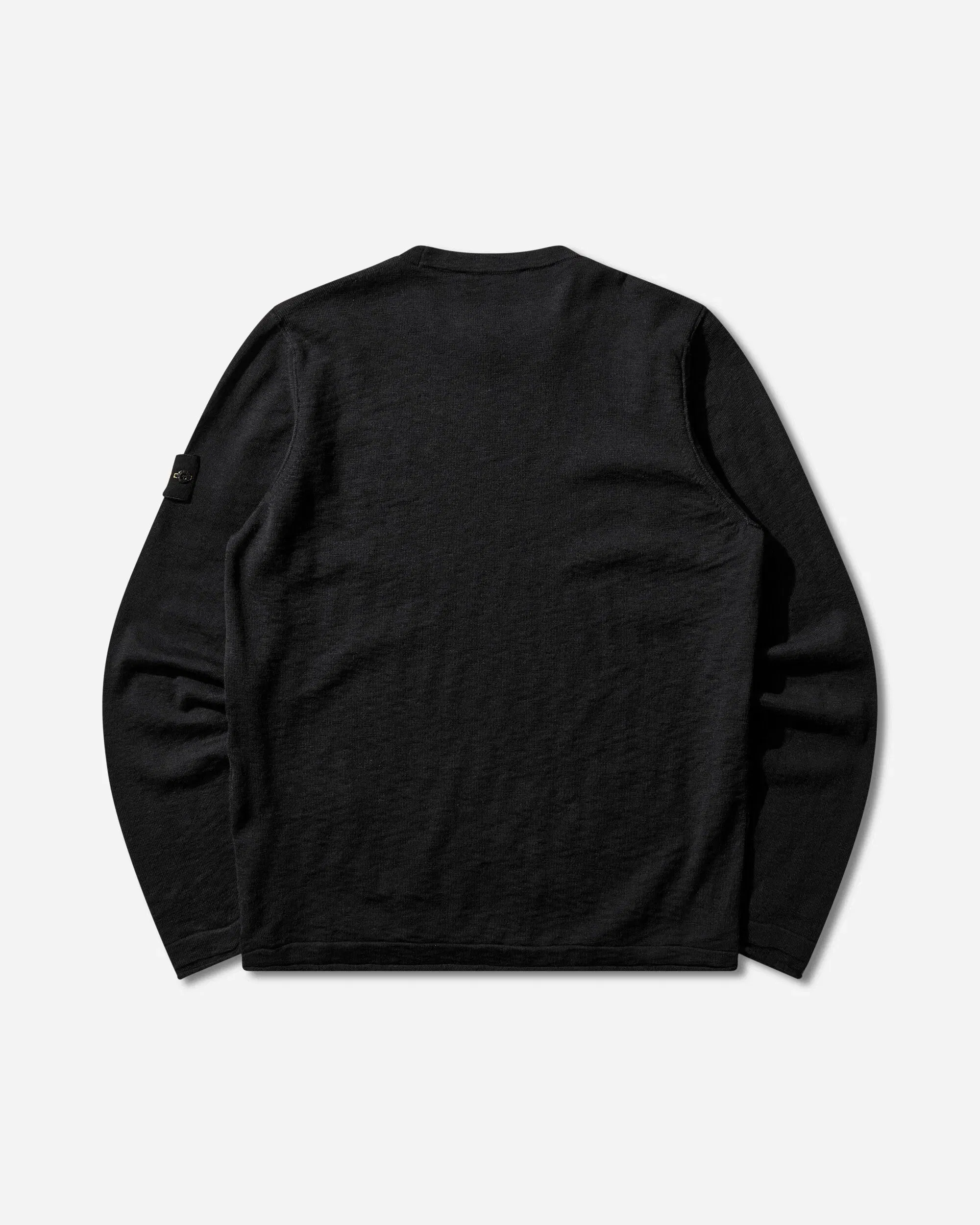 Stone Island Men's Organic Cotton With Nylon Crewneck Sweater Black