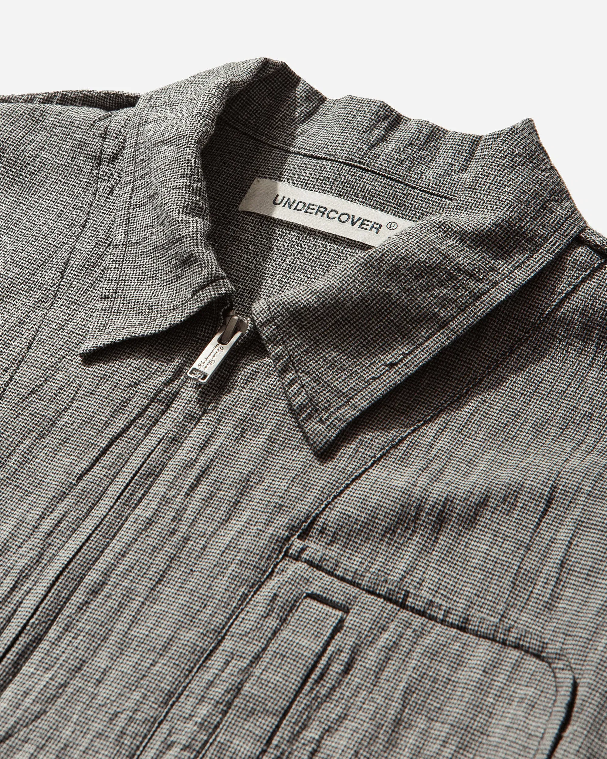 Undercover Men's Linen-Ramie Blend Cotton Jacket White / Black