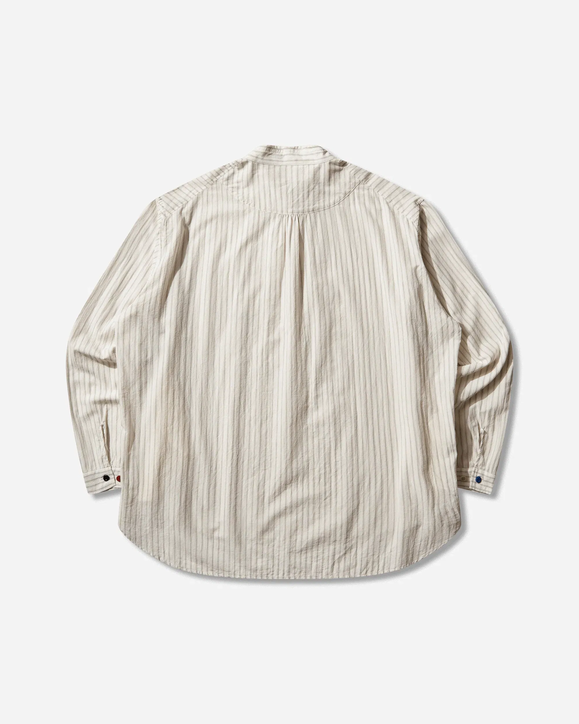 Undercover Men's Cotton Pullover Shirt Brown Stripe