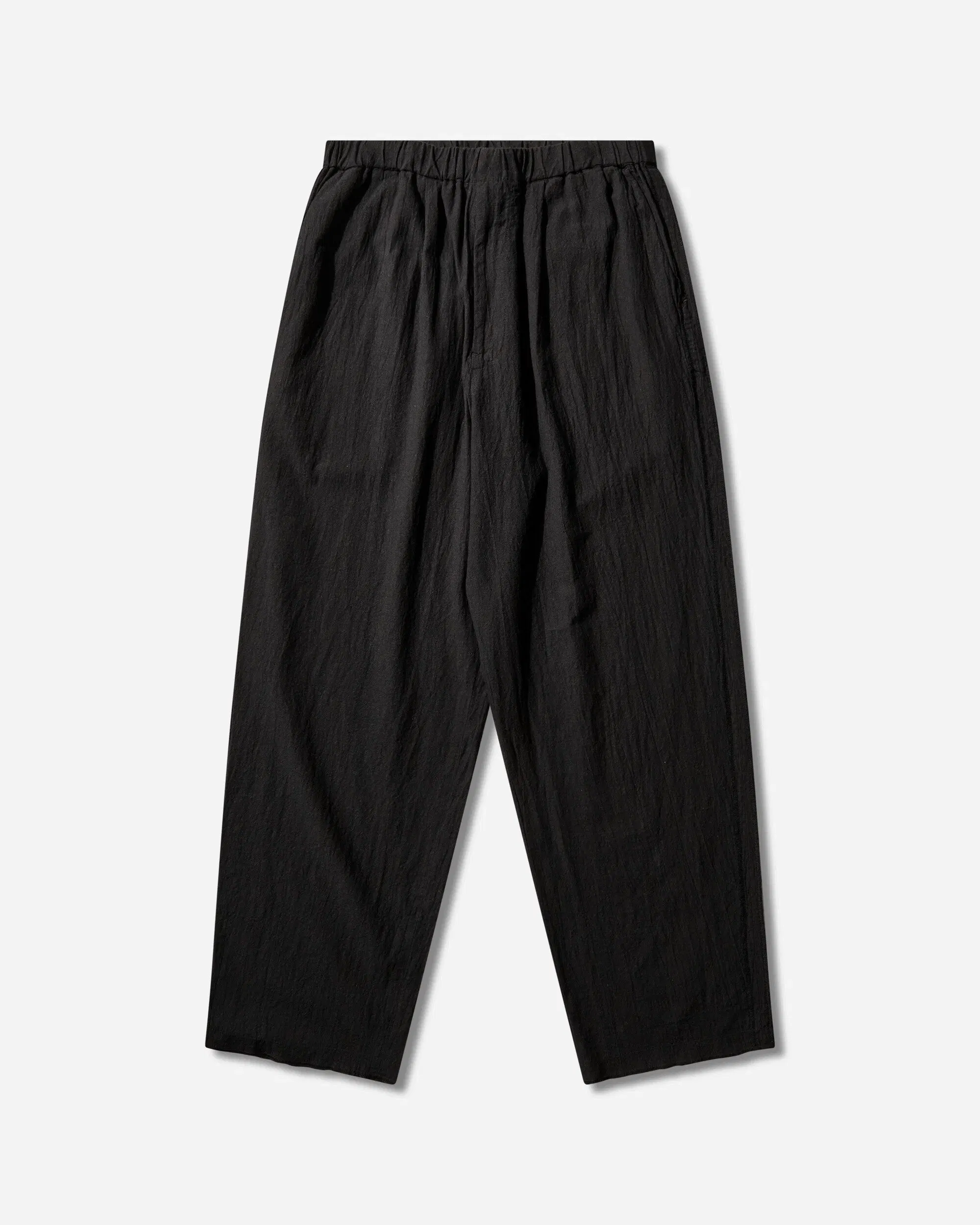 Undercover Men's Linen-Ramie Blend Cotton Easy Pants Black