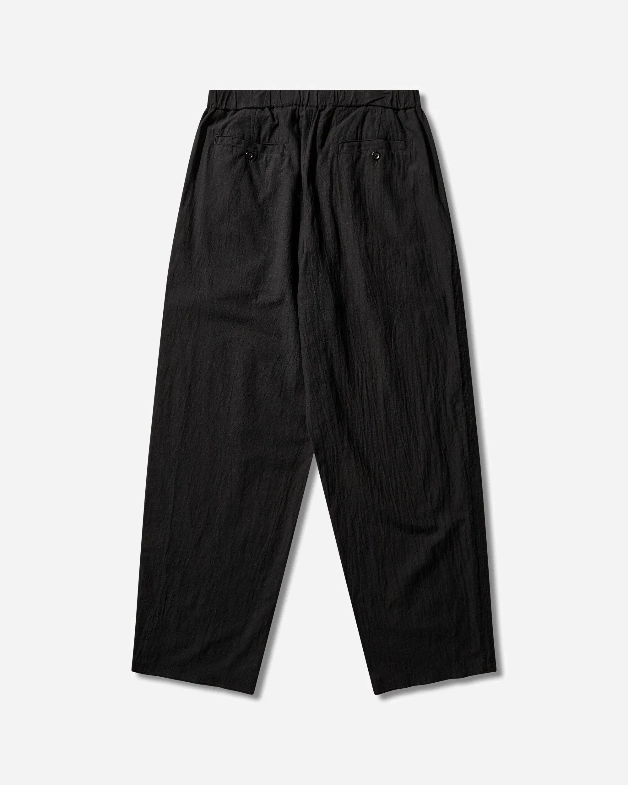 Undercover Men's Linen-Ramie Blend Cotton Easy Pants Black