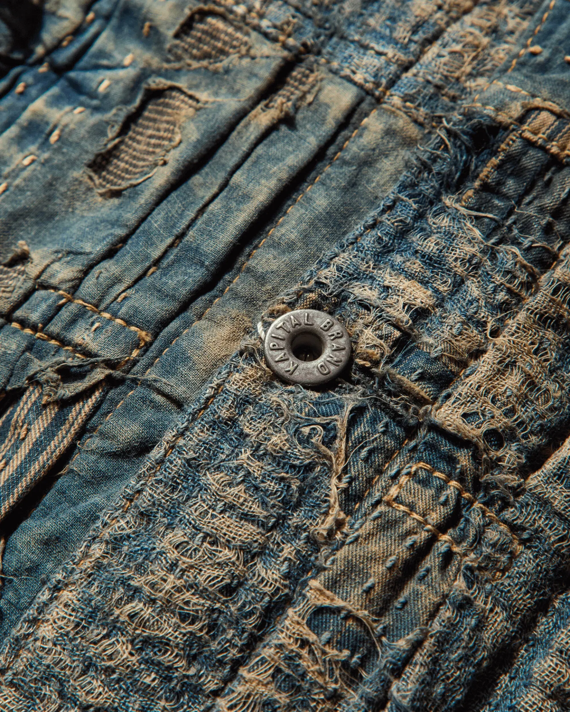 KAPITAL Men's BORO Spring 1st Jacket Indigo