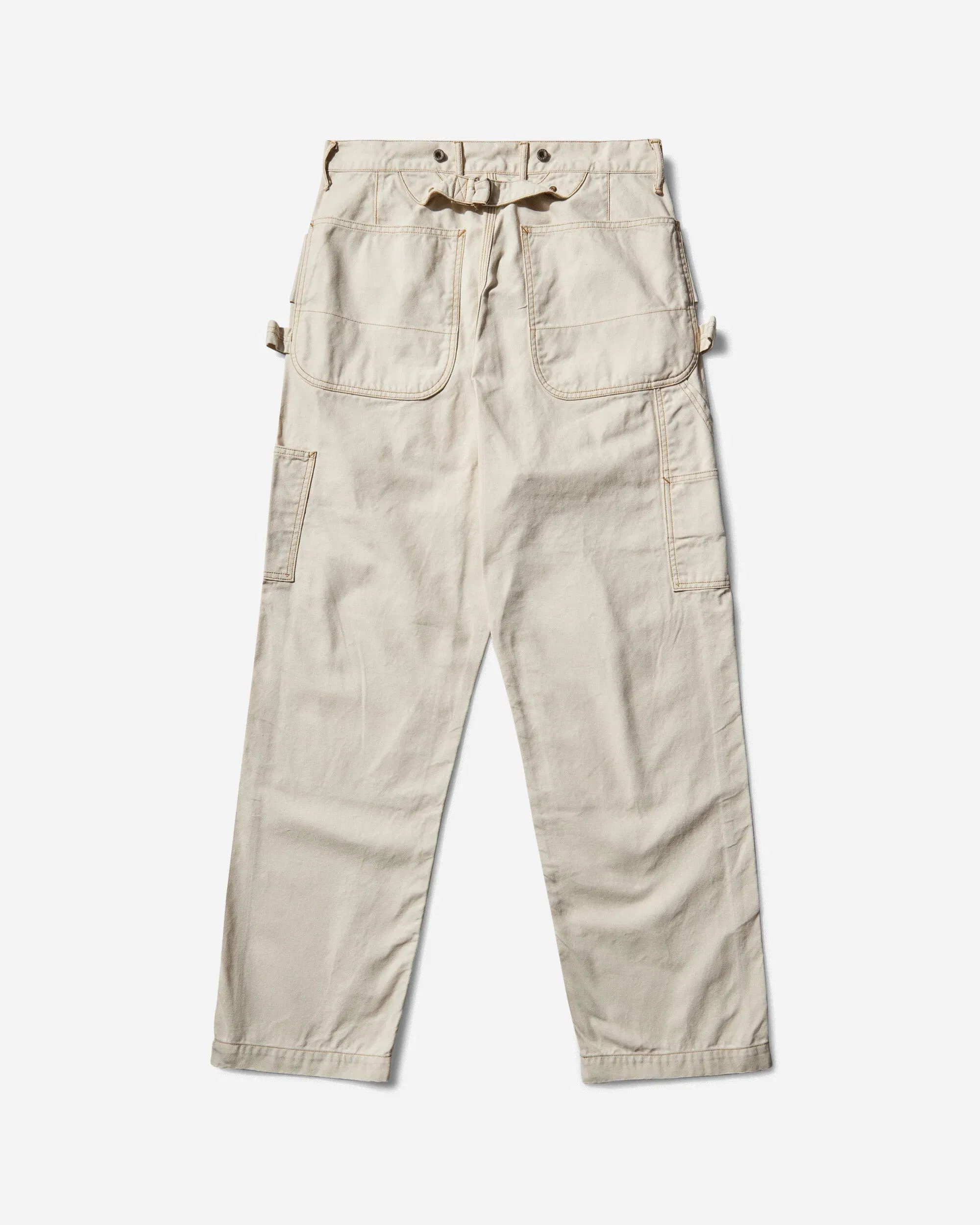 KAPITAL Men's Light Canvas Lumber Pants Ecru