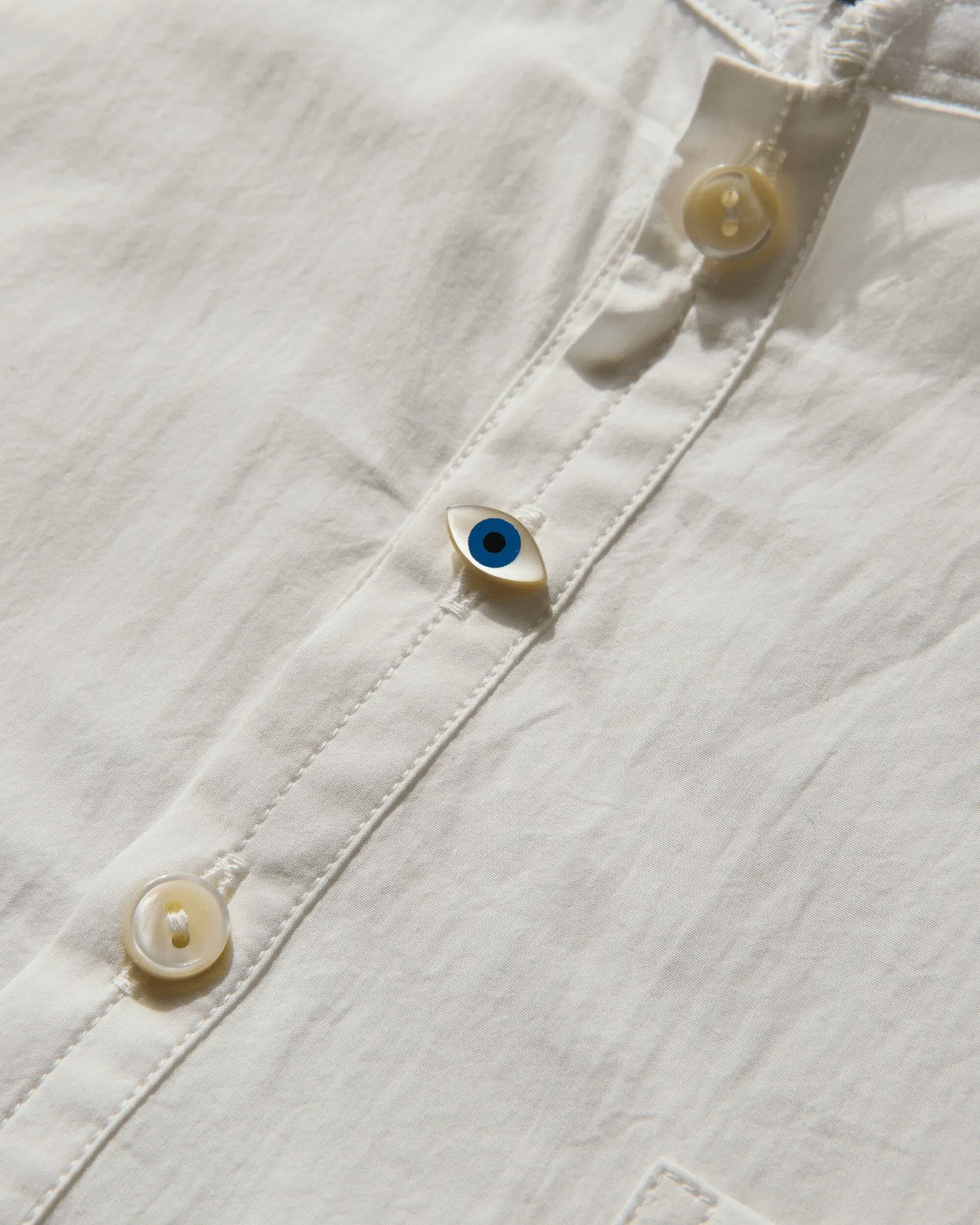Undercover Men's Cotton Typewriter Pullover Shirt White