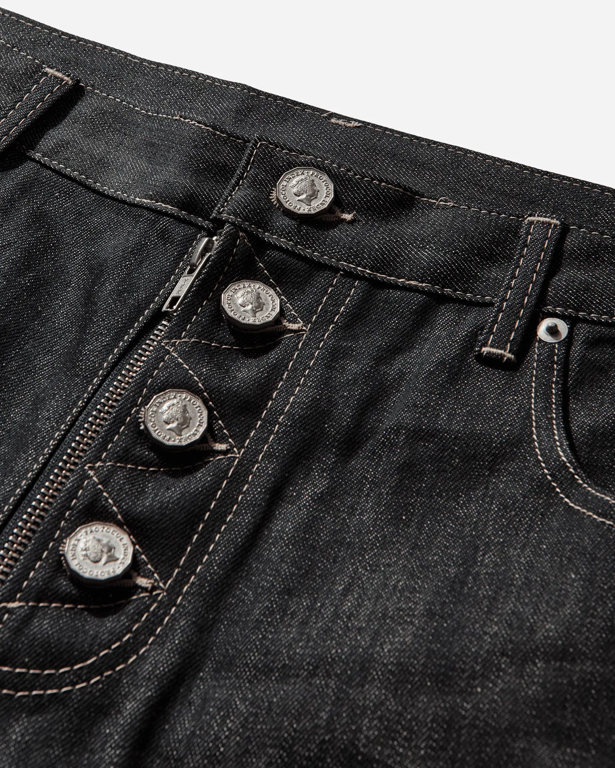Protocol Index Men's Paneled Hybrid Denim Pants Indigo / Leather