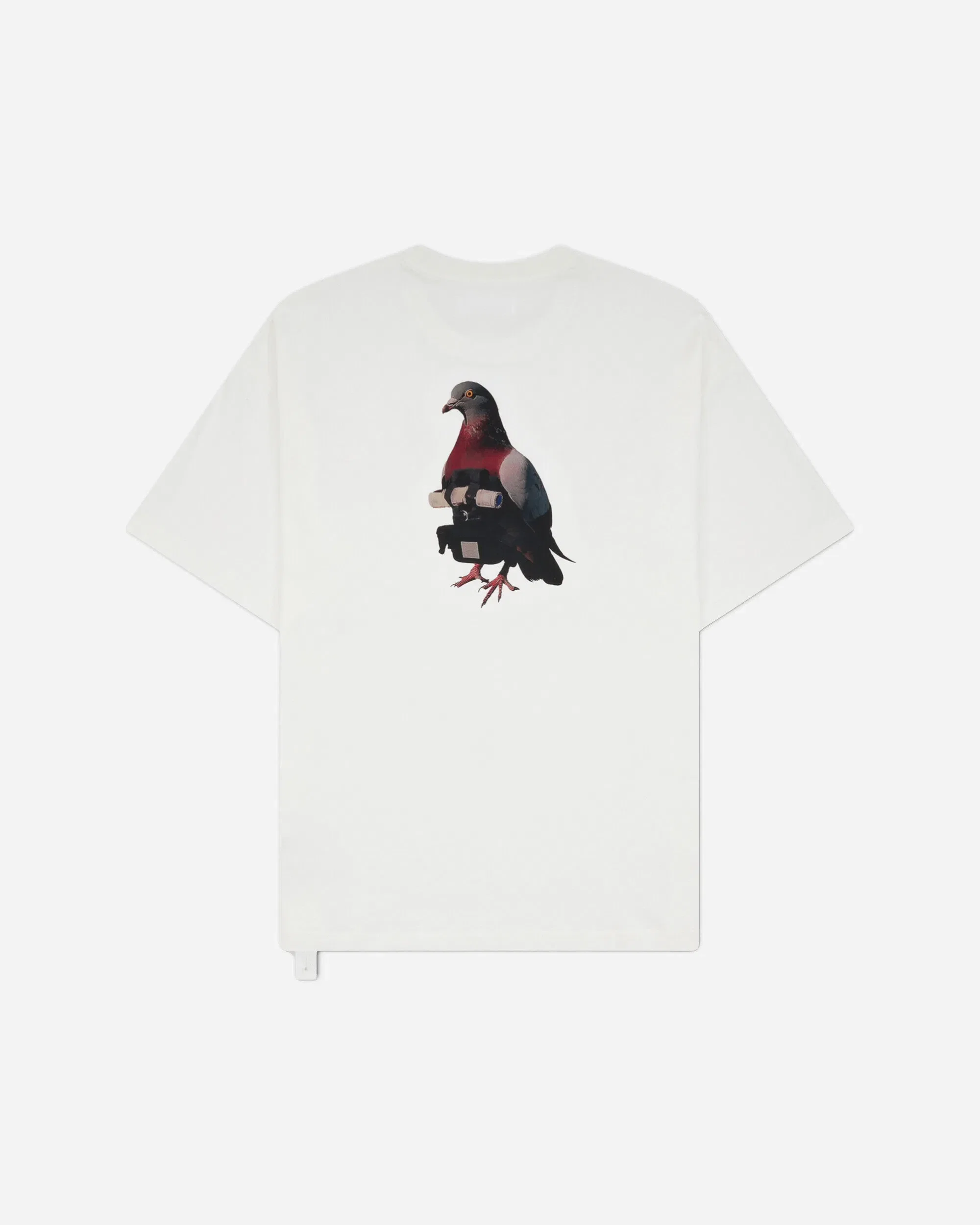 OAMC Peacemaker Men's Pigeon Print Loose Fit T-Shirt White
