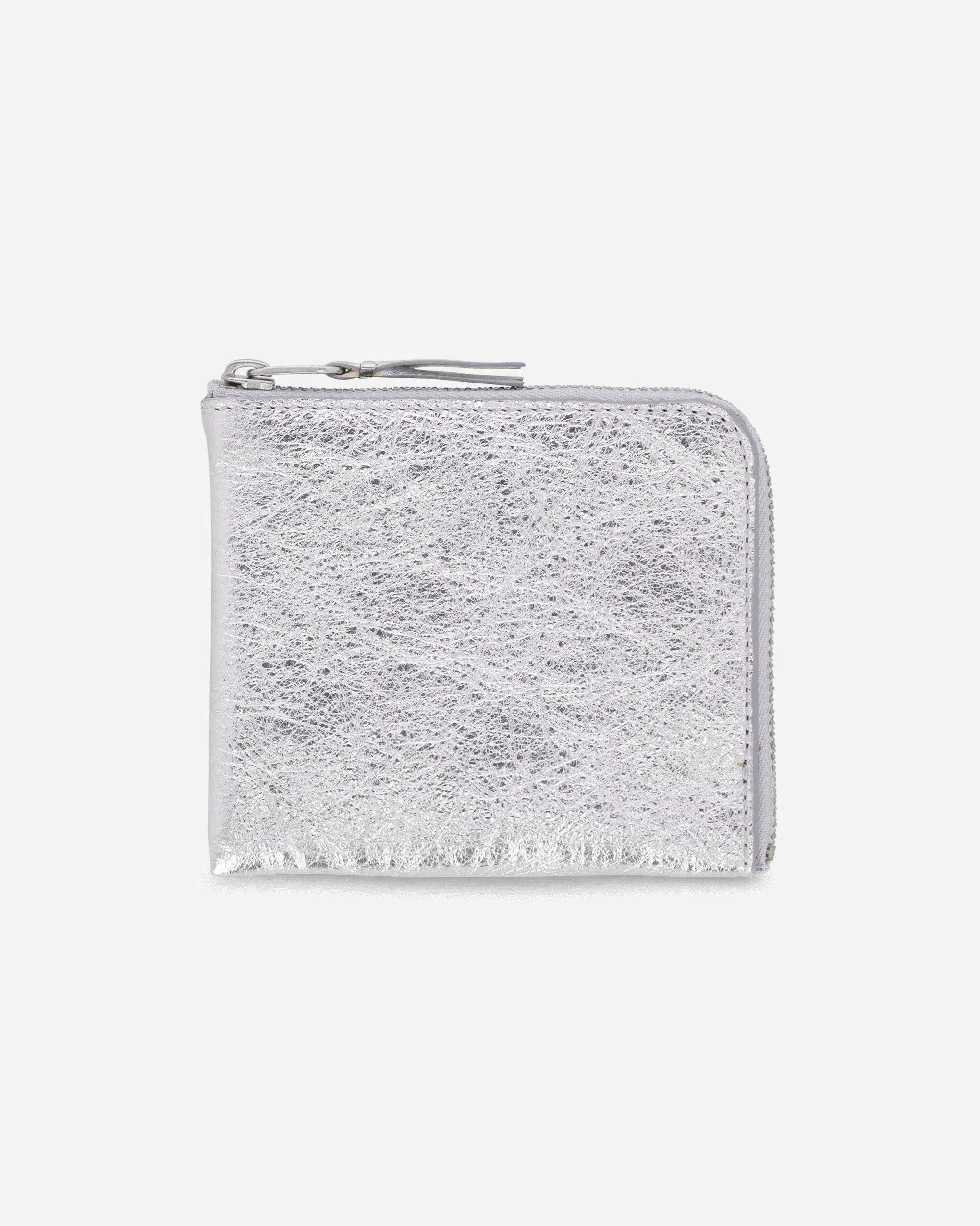 Comme Des Garçons Wallet Silver Line Zip Around Wallet Silver