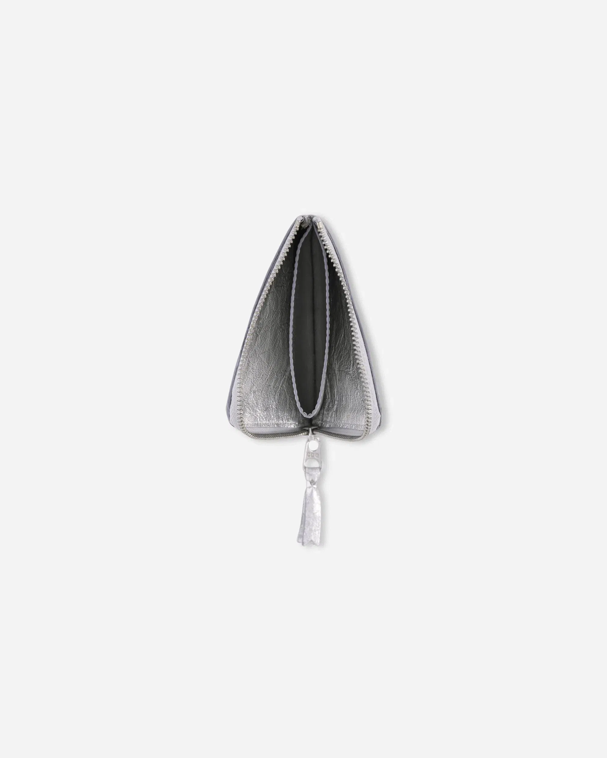 Comme Des Garçons Wallet Silver Line Zip Around Wallet Silver