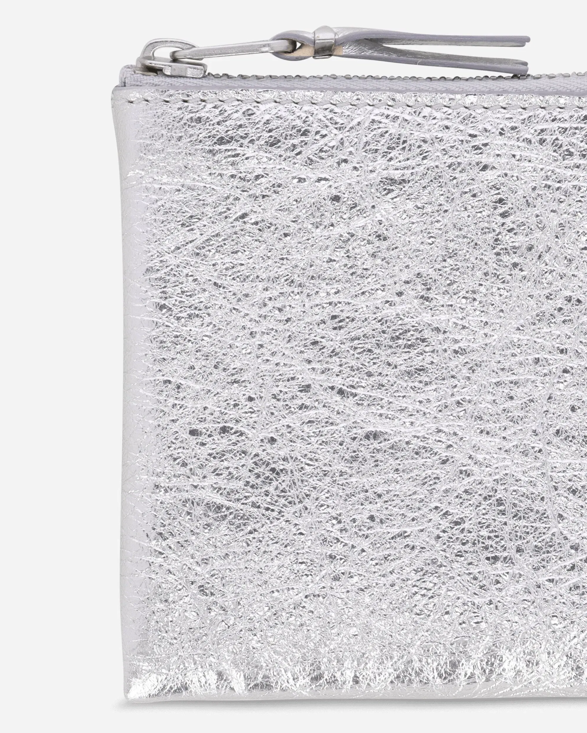 Comme Des Garçons Wallet Silver Line Zip Around Wallet Silver