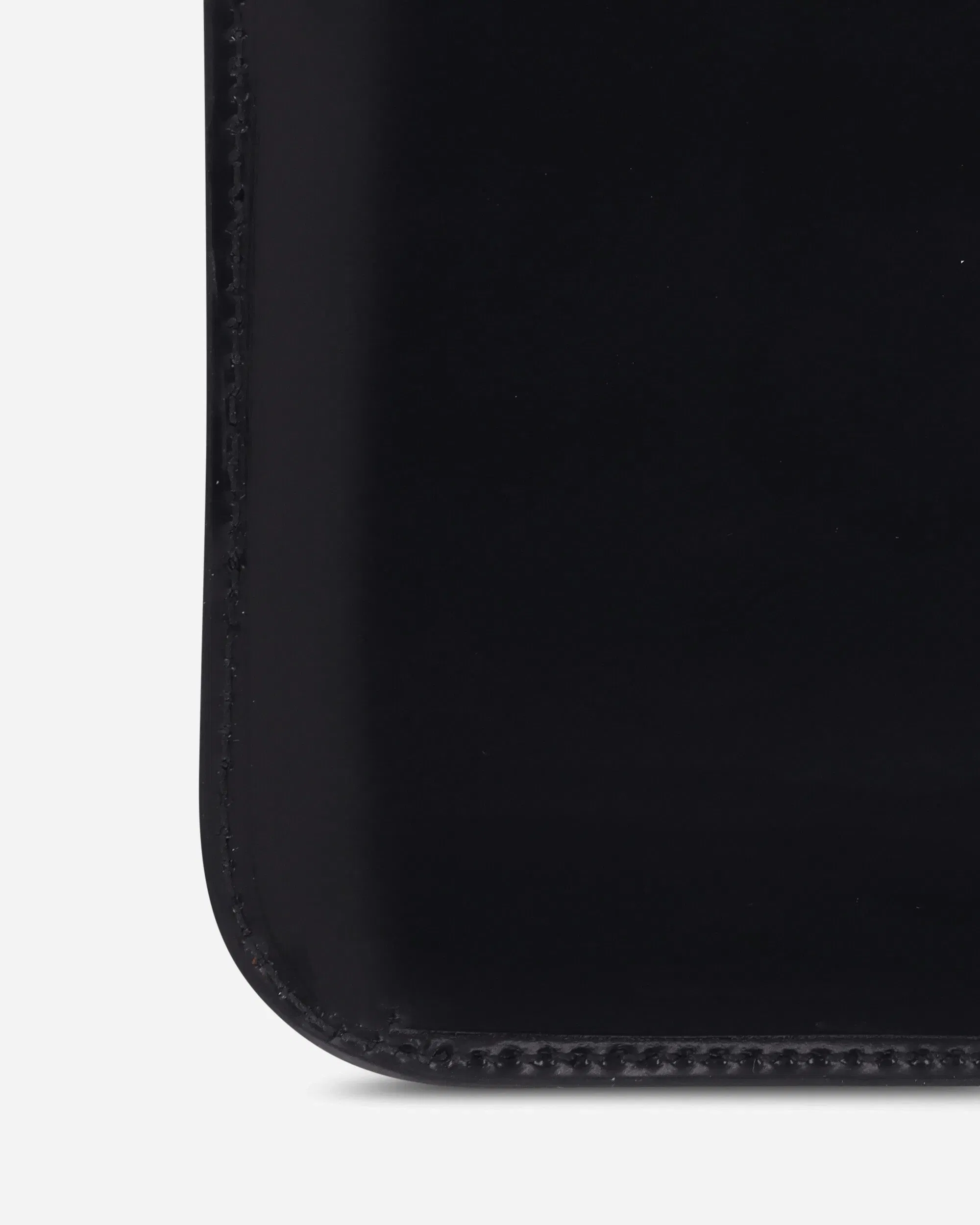 Comme Des Garçons Wallet Mirror Inside Zip Pouch Black / Silver