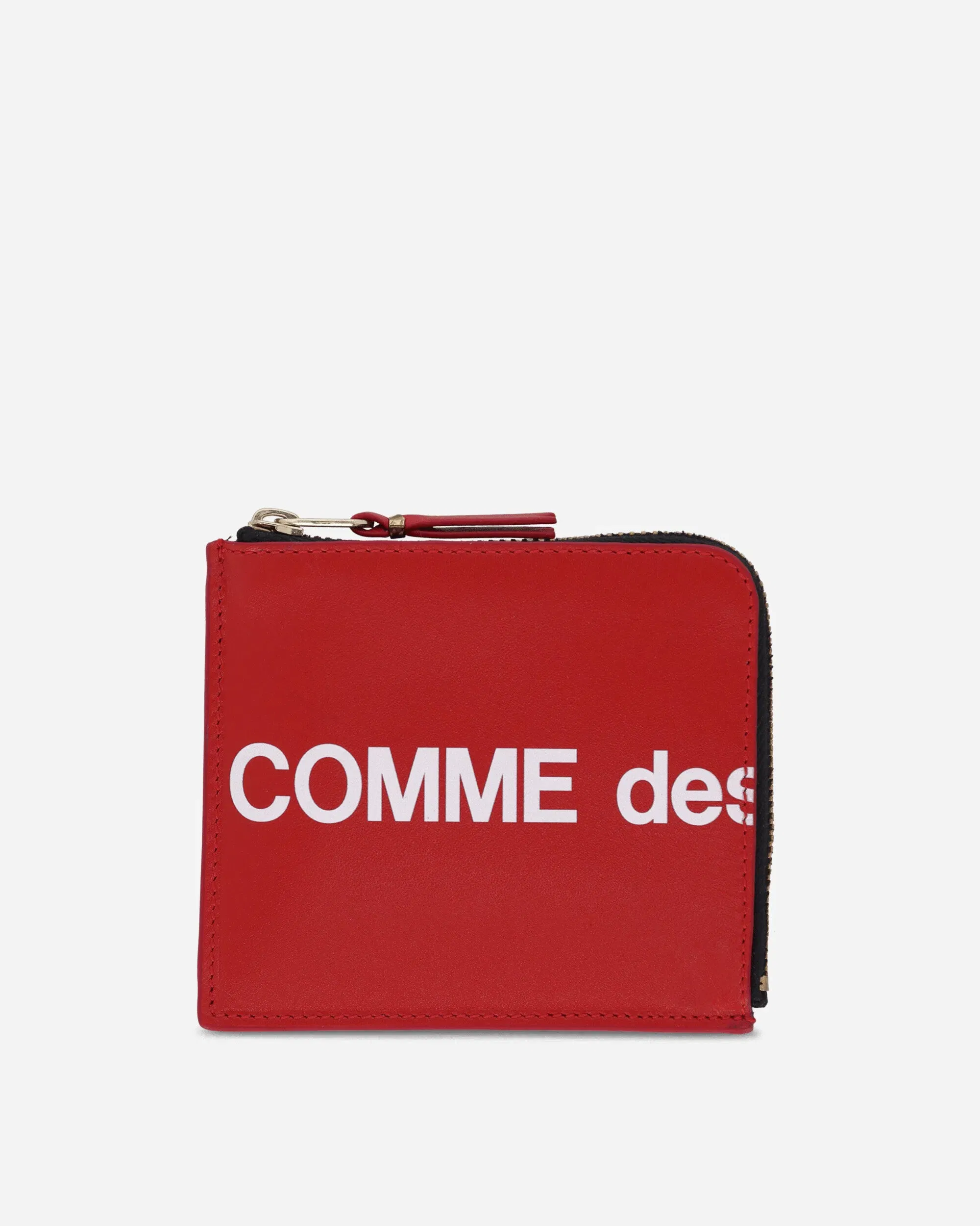 Comme Des Garçons Wallet Huge Logo Zip Around Wallet Red
