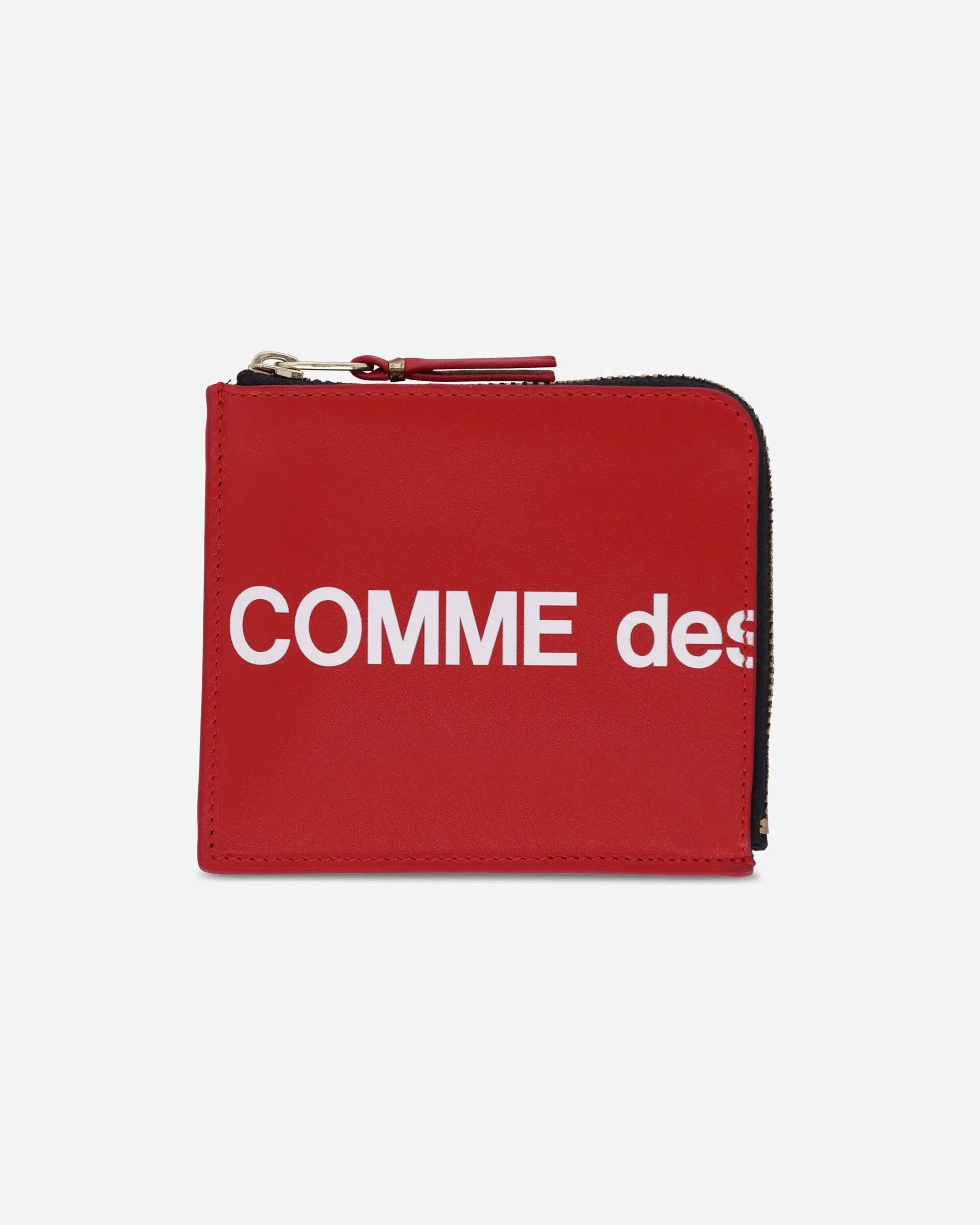 Comme Des Garçons Wallet Huge Logo Zip Around Wallet Red
