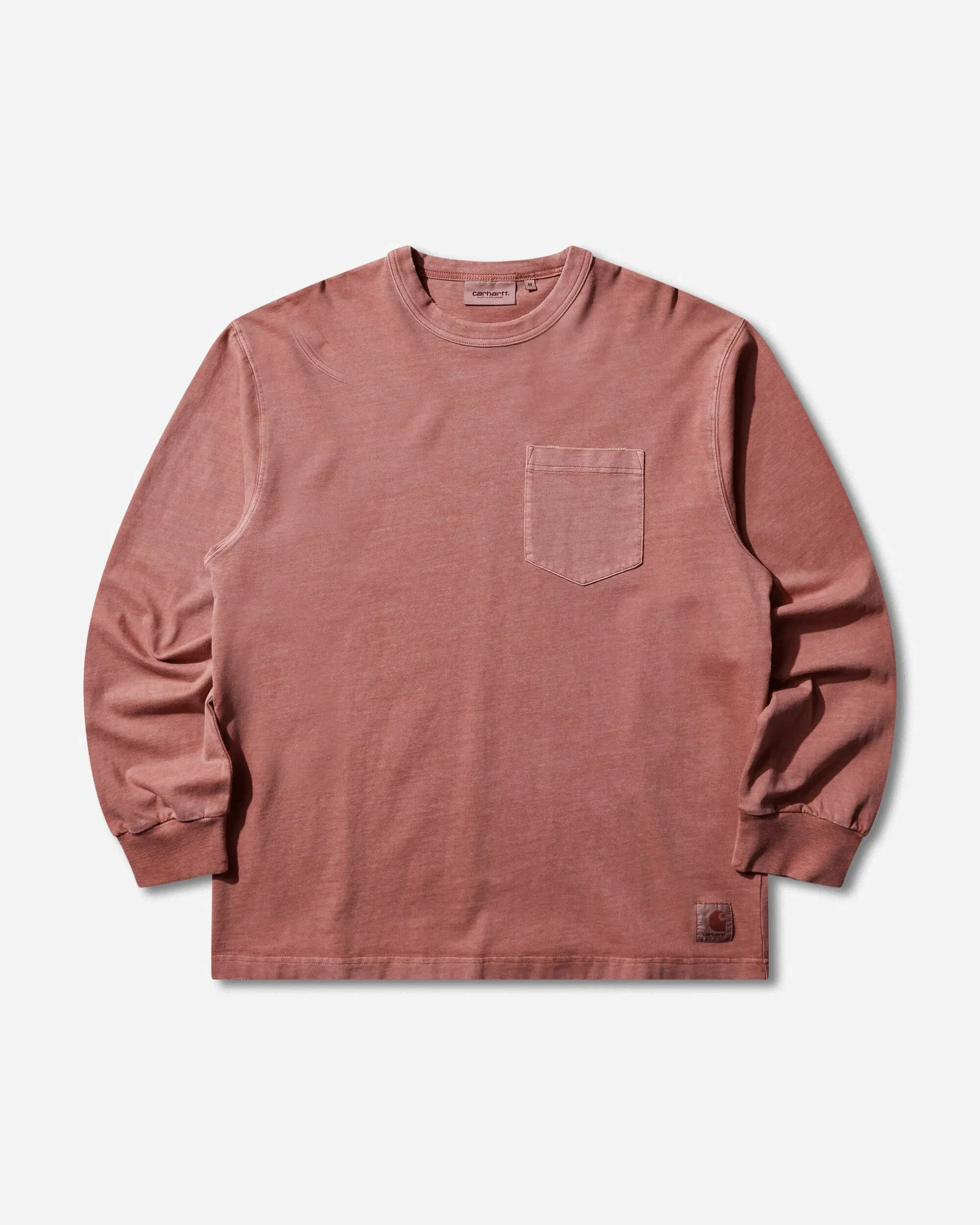 Carhartt WIP Men's Torion Pocket Longsleeve T-Shirt Marsala (Grind Washed)