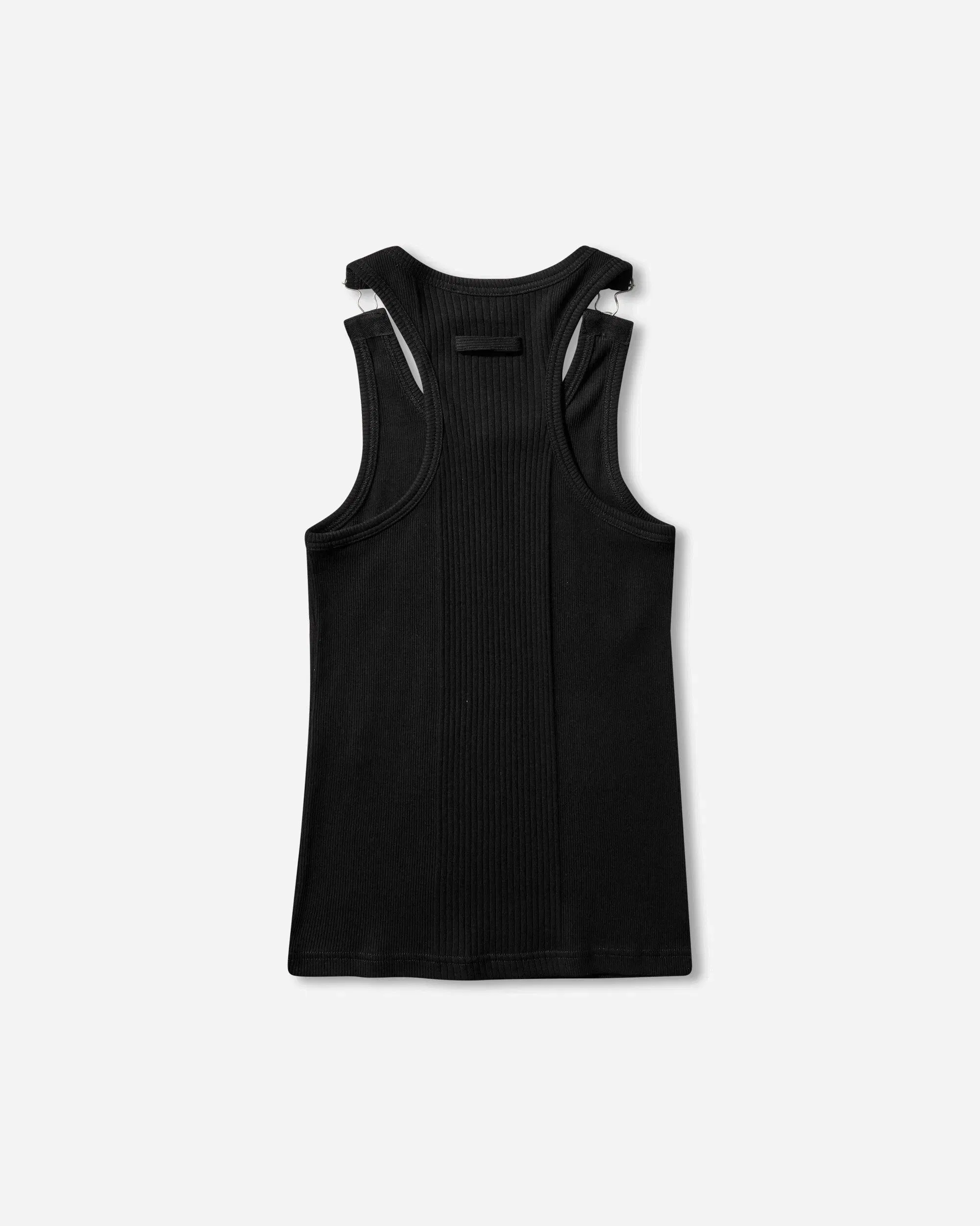 Jean Paul Gaultier Women's Overall Buckles Ribbed Tank Top Black