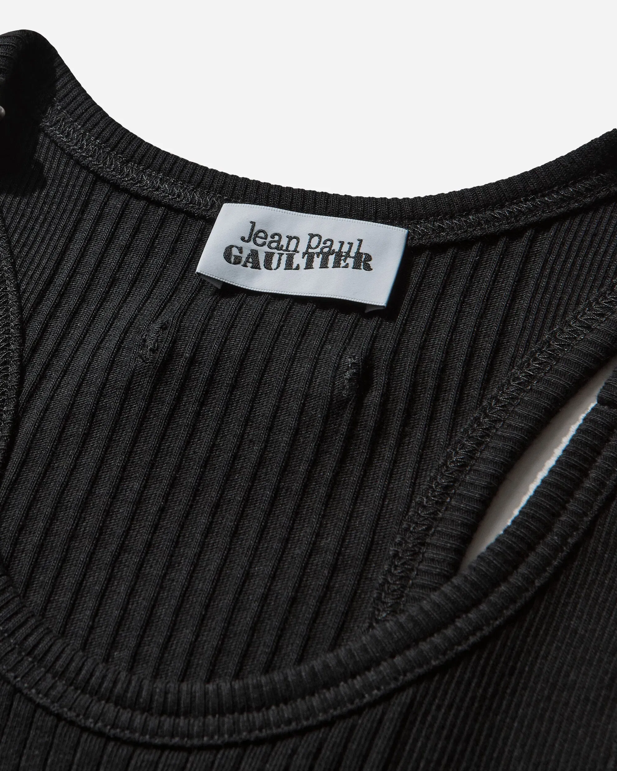 Jean Paul Gaultier Women's Overall Buckles Ribbed Tank Top Black