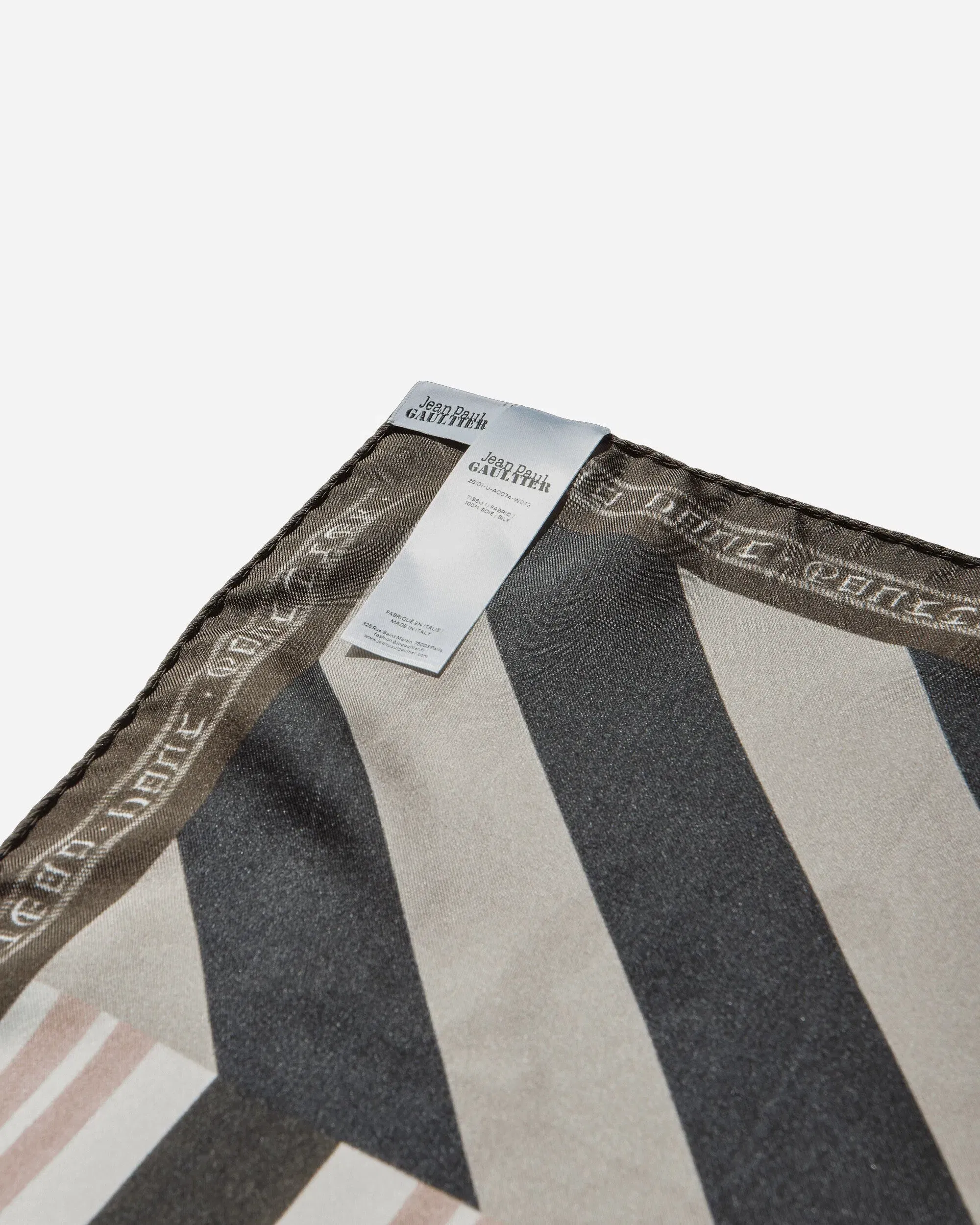 Jean Paul Gaultier Patchwork Print Silk Scarf Multicolor
