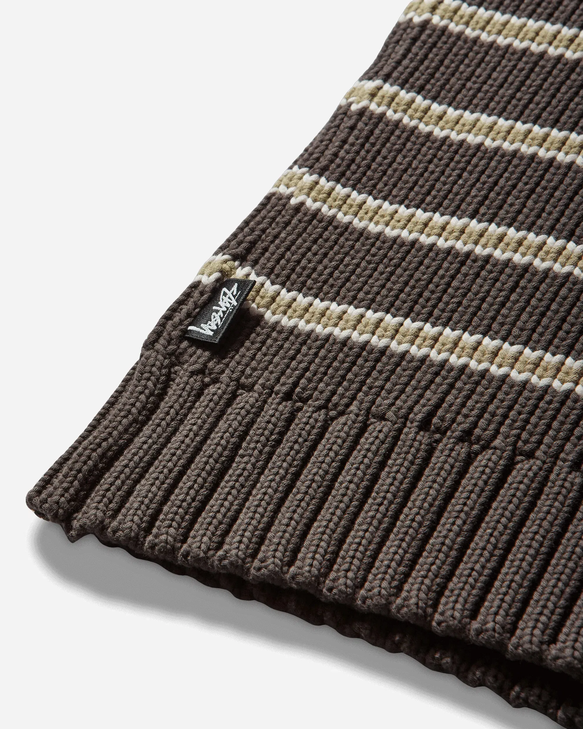 Stussy Stripe Crewneck Sweater Forest