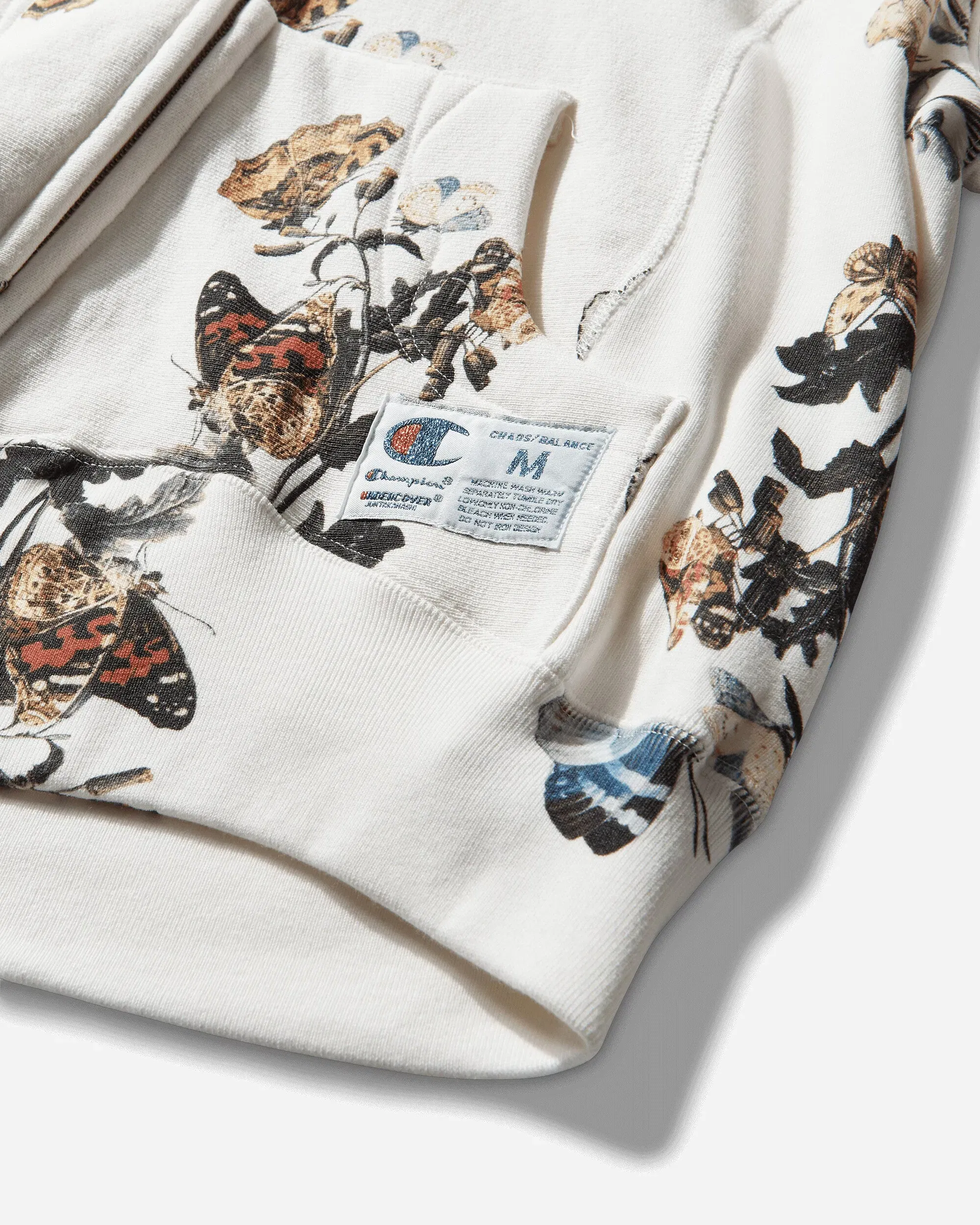 Undercover Women's Champion All-Over Print Fleece Zip Hoodie Ivory Base