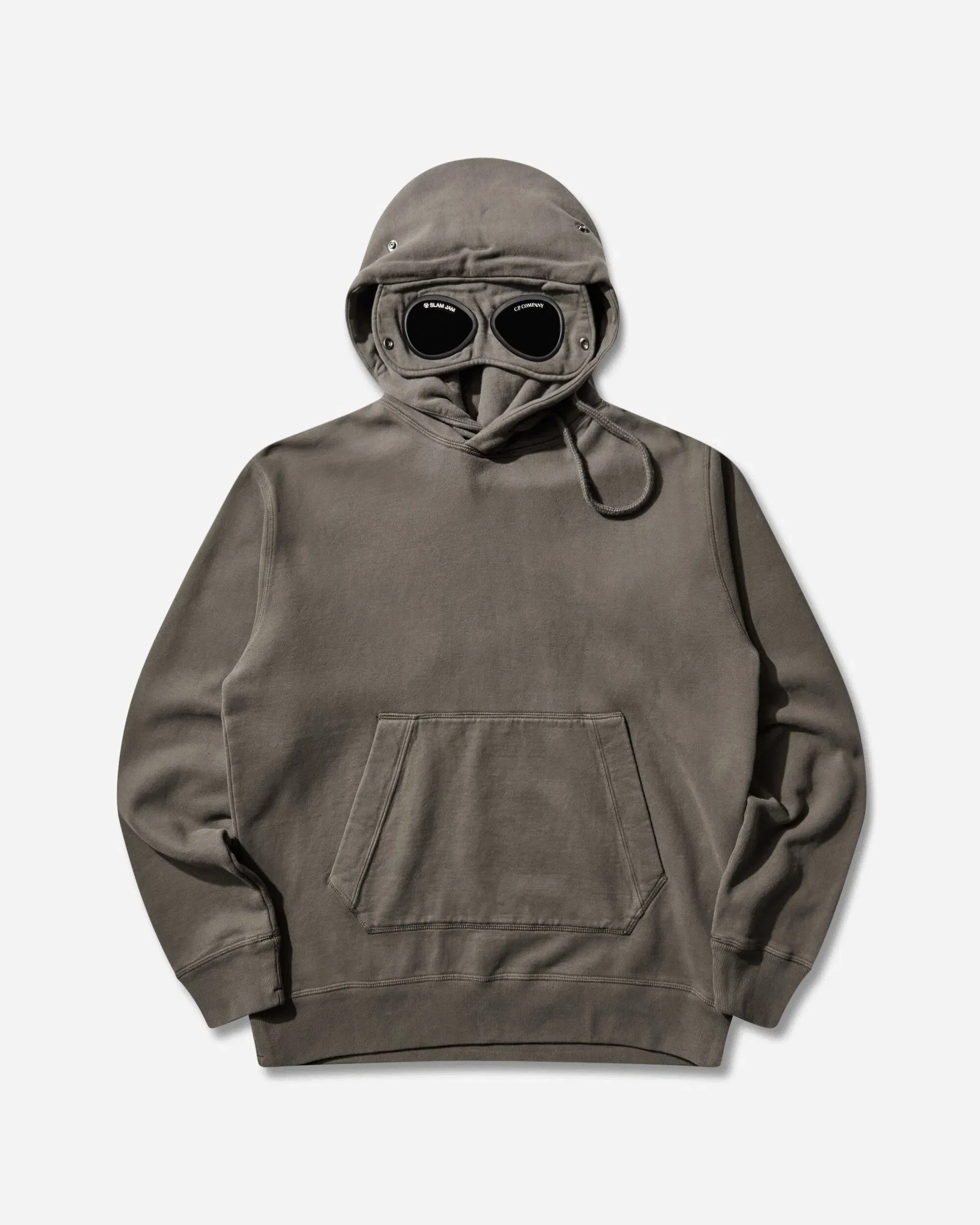 C.P. Company Slam Jam Diagonal Fleece Brushed Goggle Hoodie Black