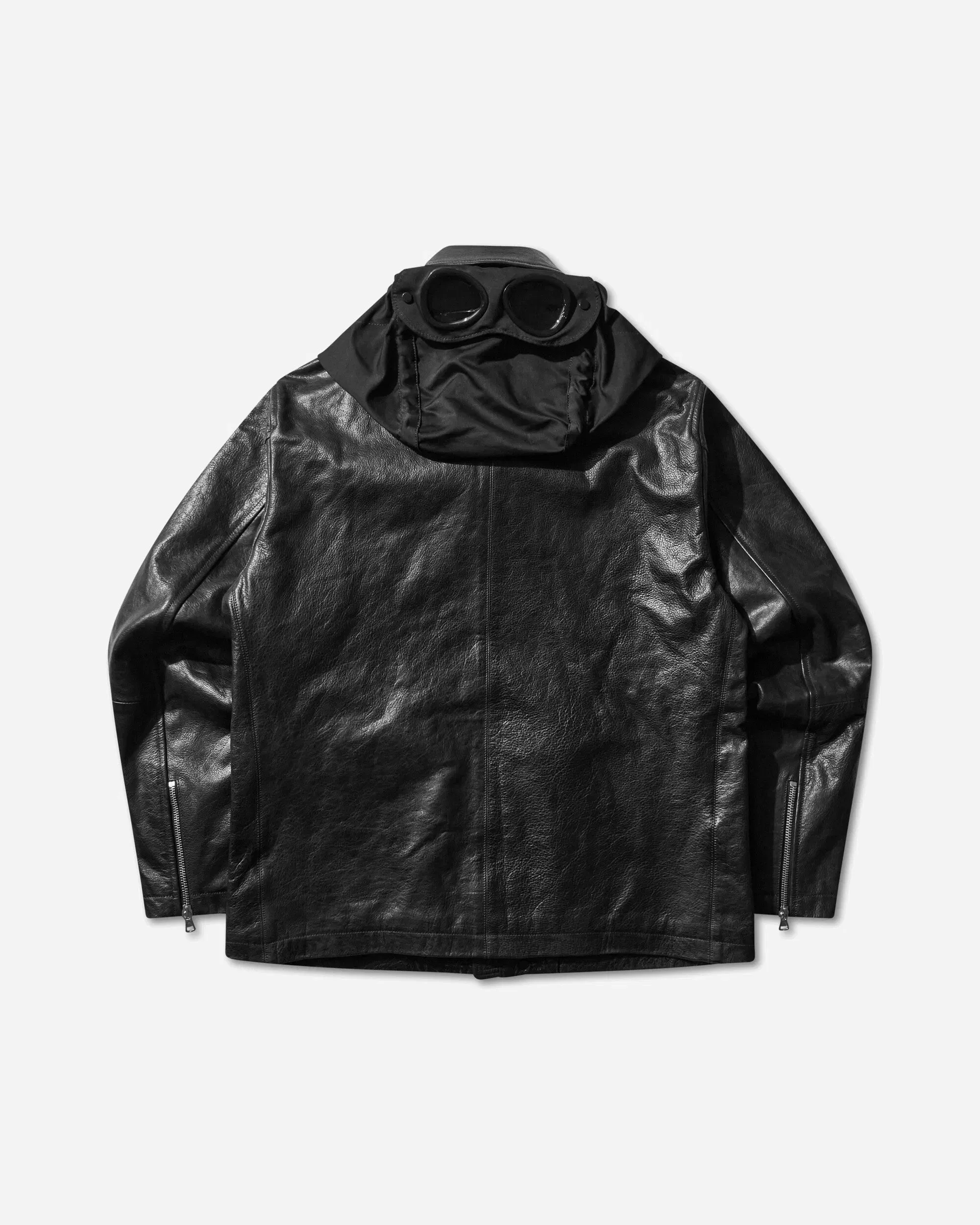 C.P. Company Slam Jam Leather Mille Jacket Black