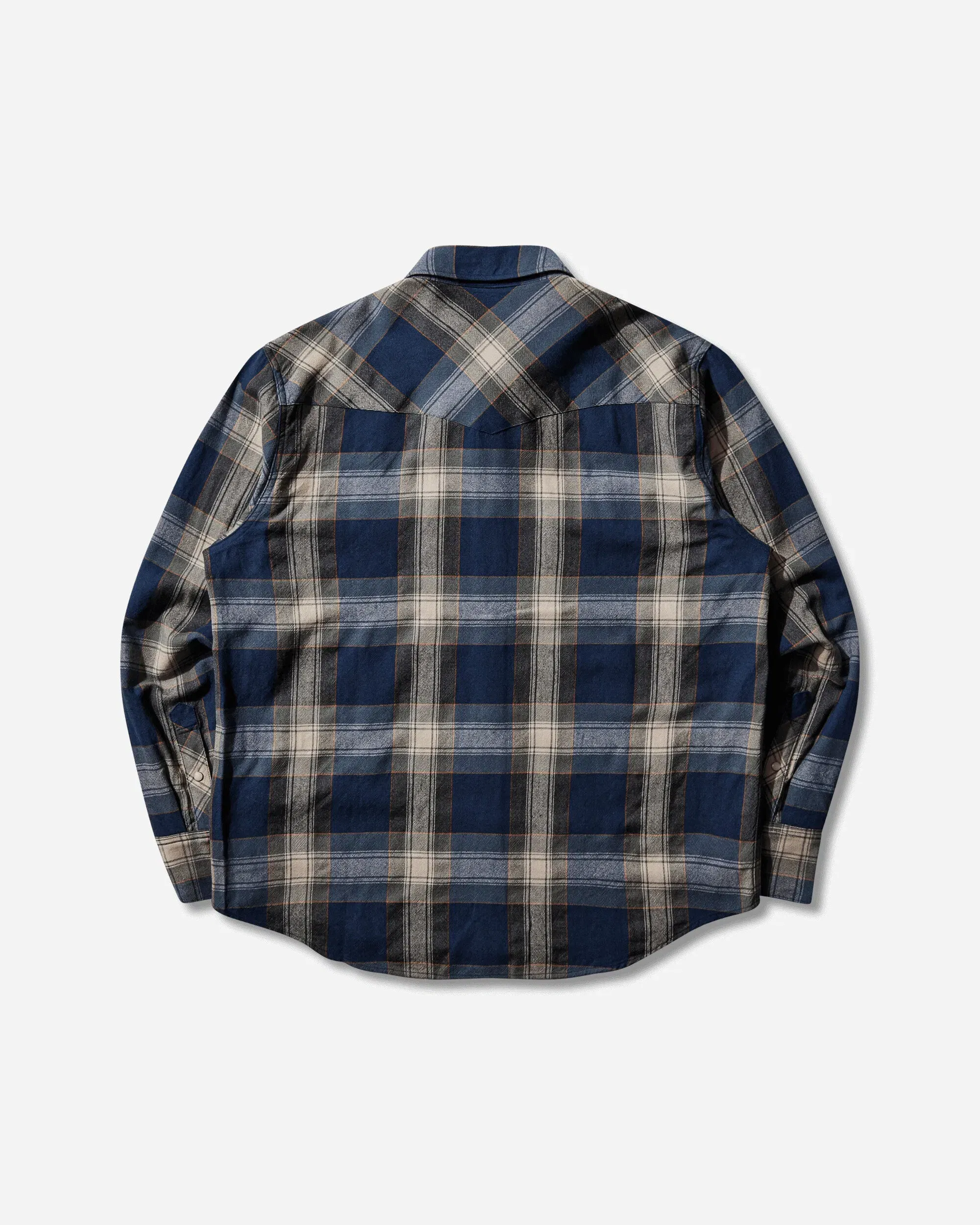visvim Men's Four Corners Longsleeve Shirt Blue