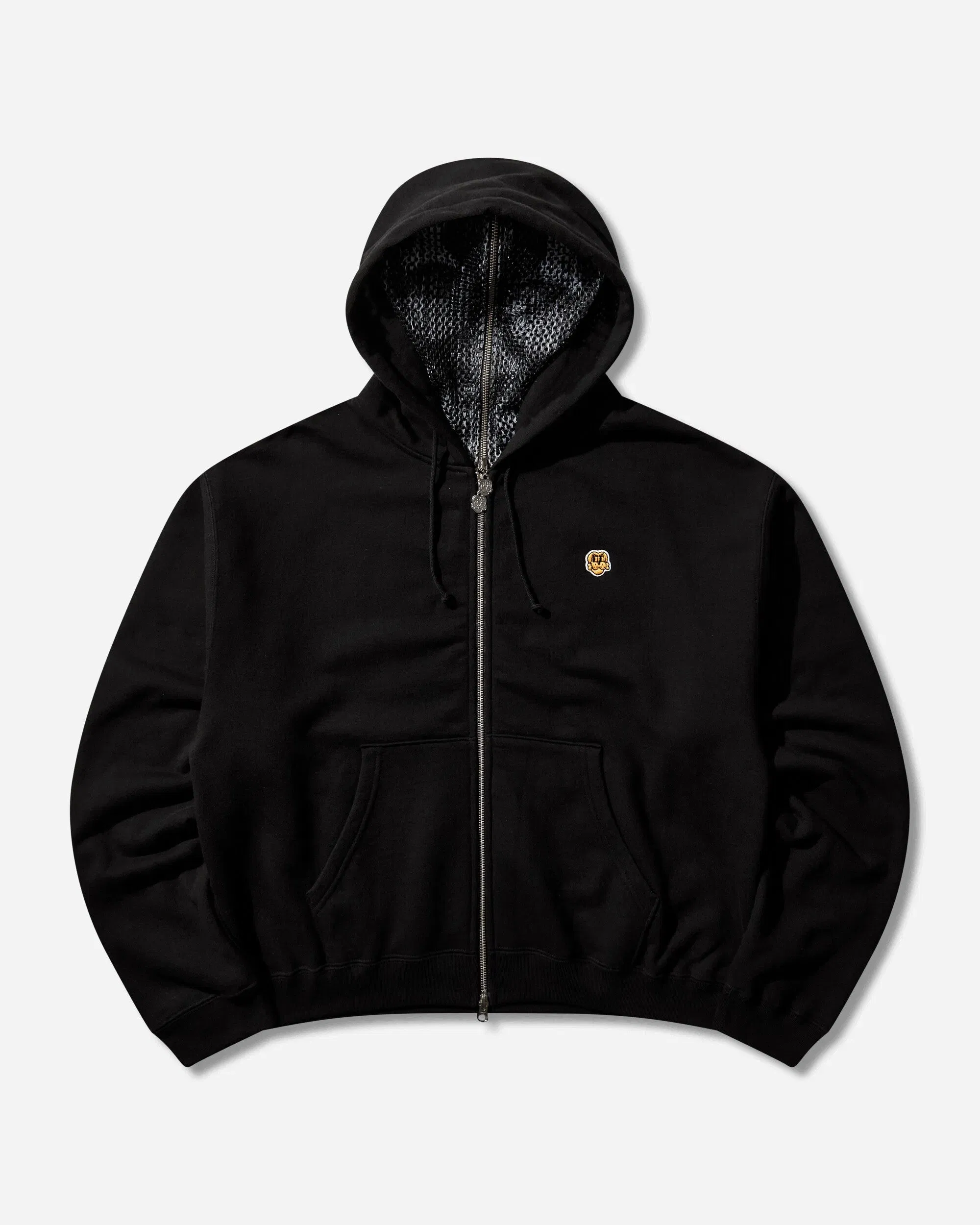 CHITO Men's Dog Mesh Zip Hoodie Black