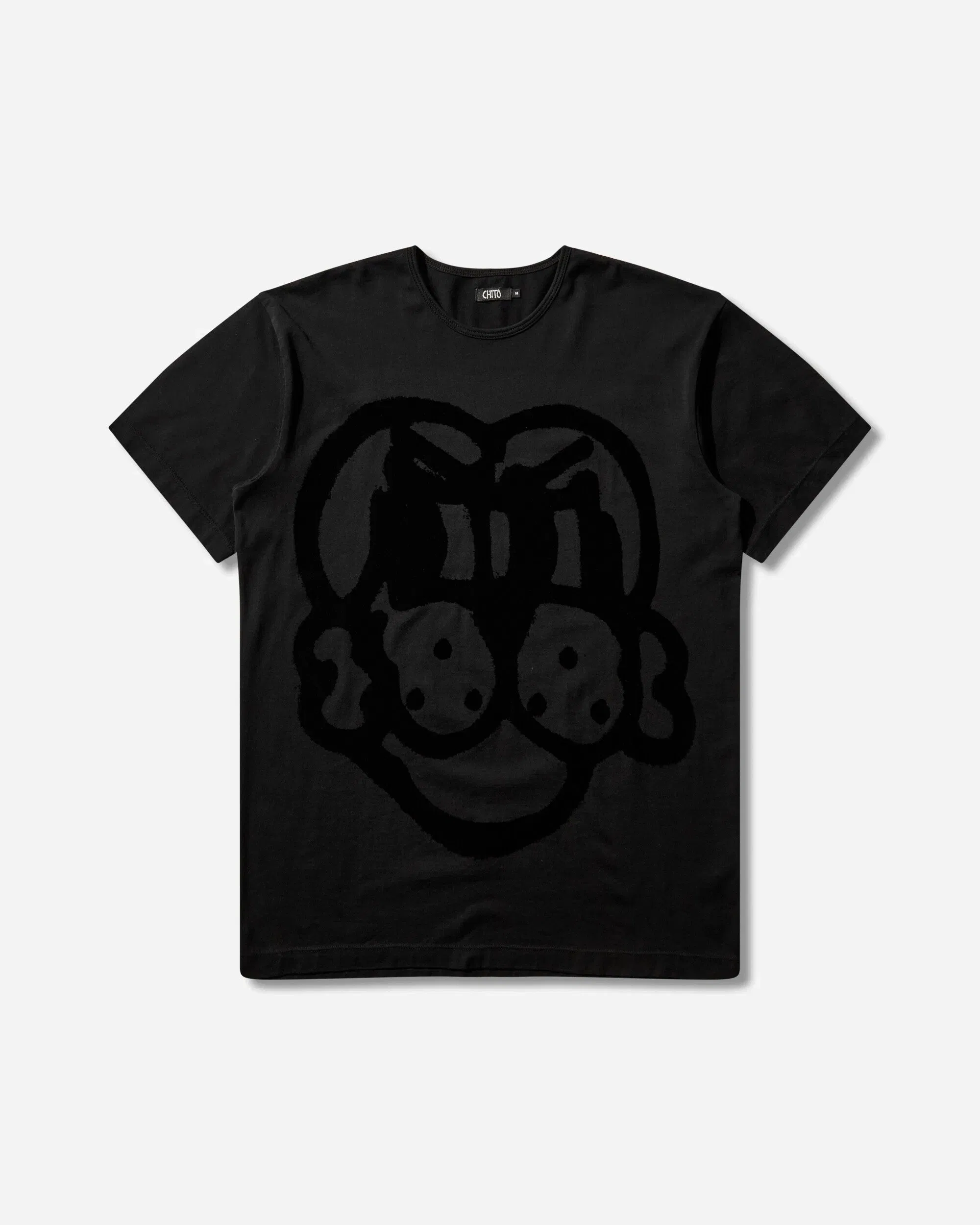 CHITO Men's Flocked Pup T-Shirt Black