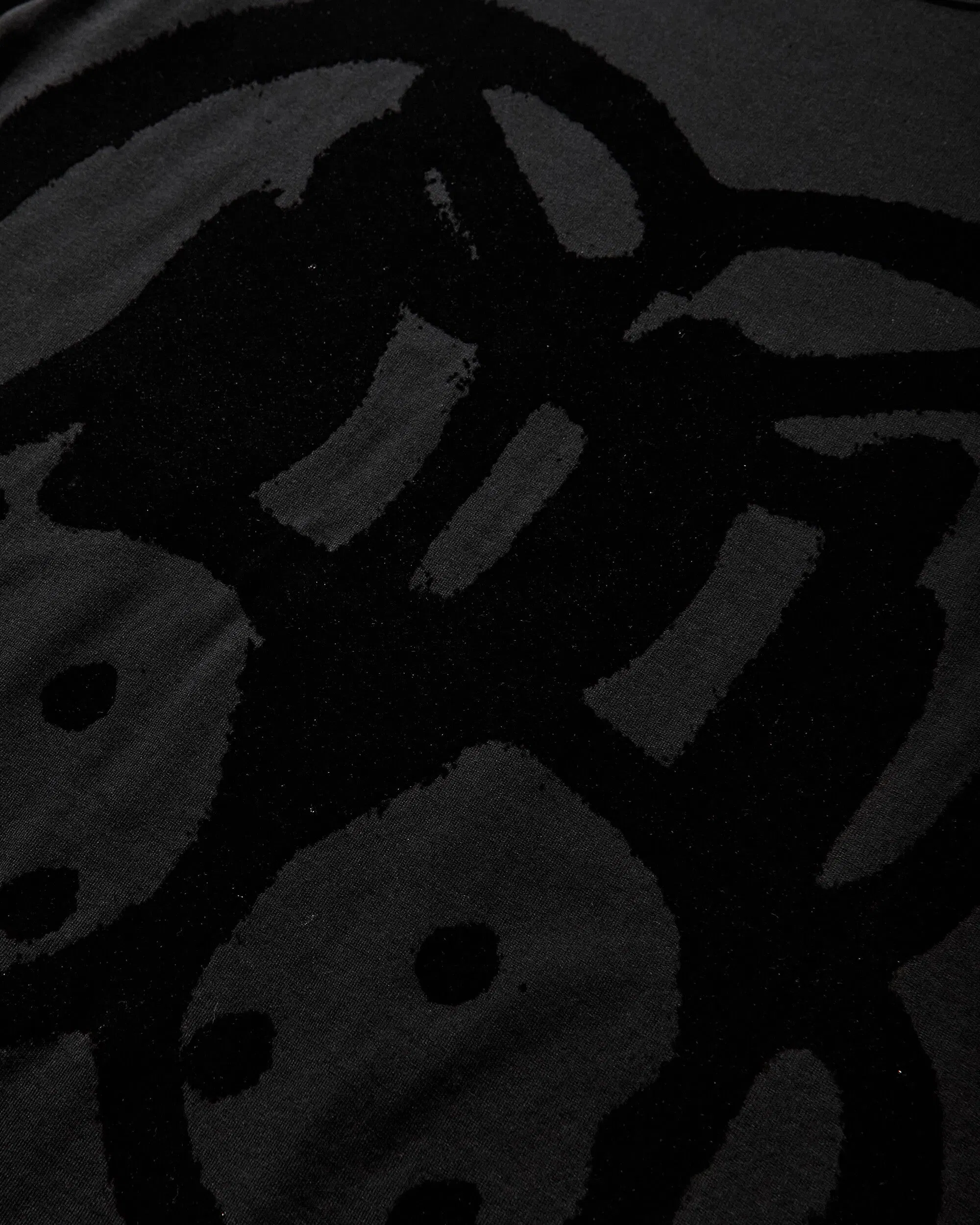 CHITO Men's Flocked Pup T-Shirt Black