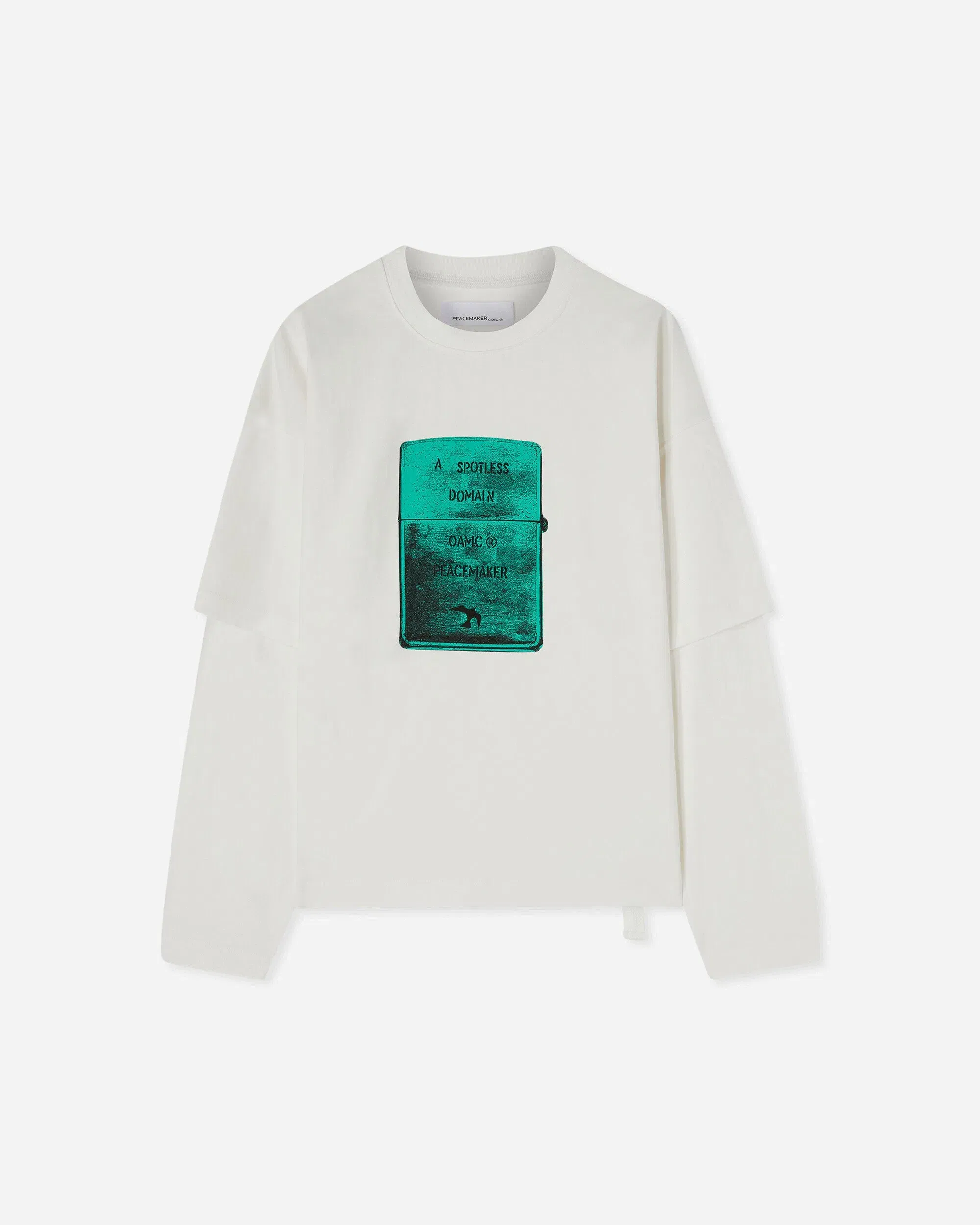 OAMC Peacemaker Men's Lighter Double Layer Boxy T-Shirt Snow White