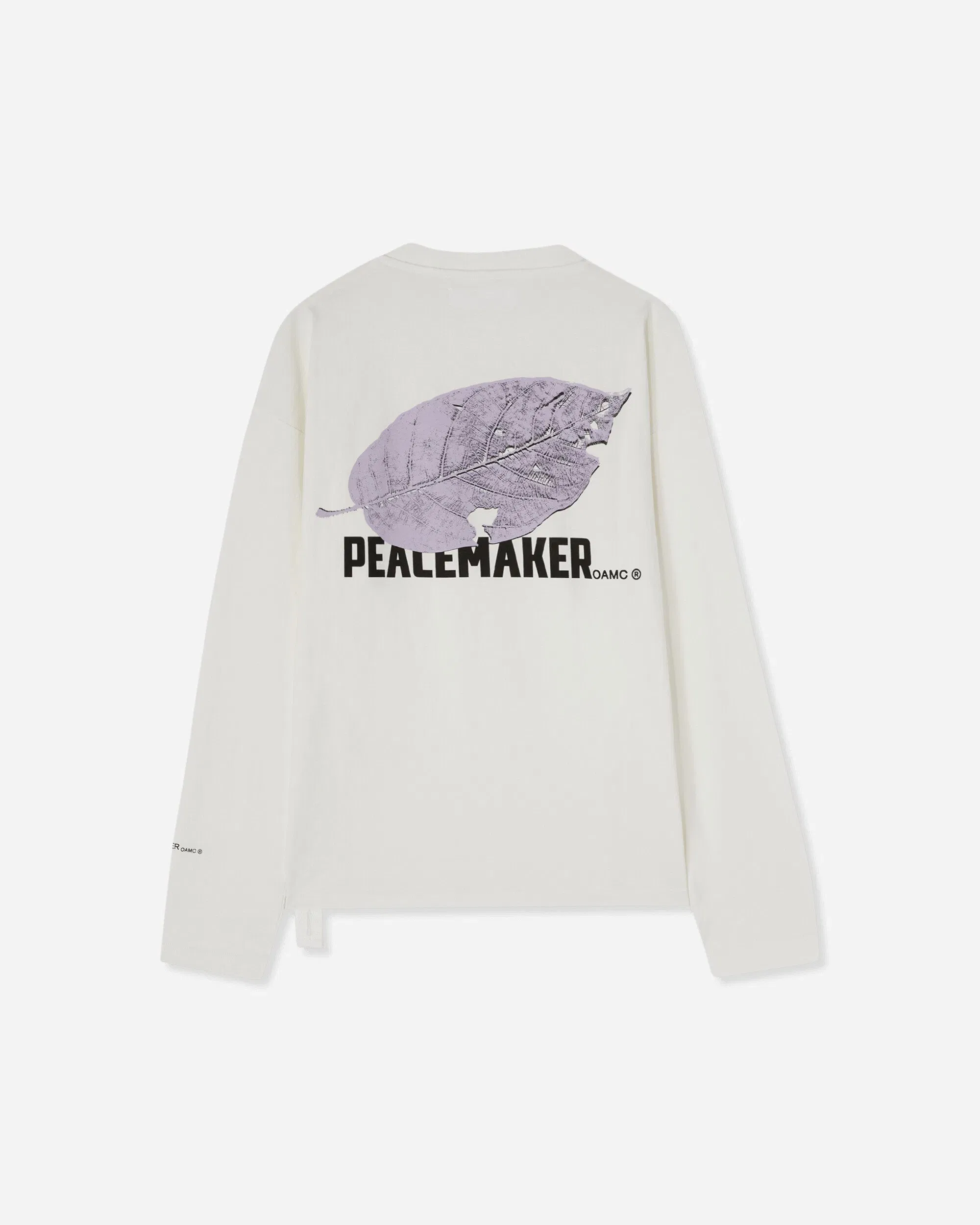 OAMC Peacemaker Men's Leaf Loose Fit Longsleeve T-Shirt Snow White
