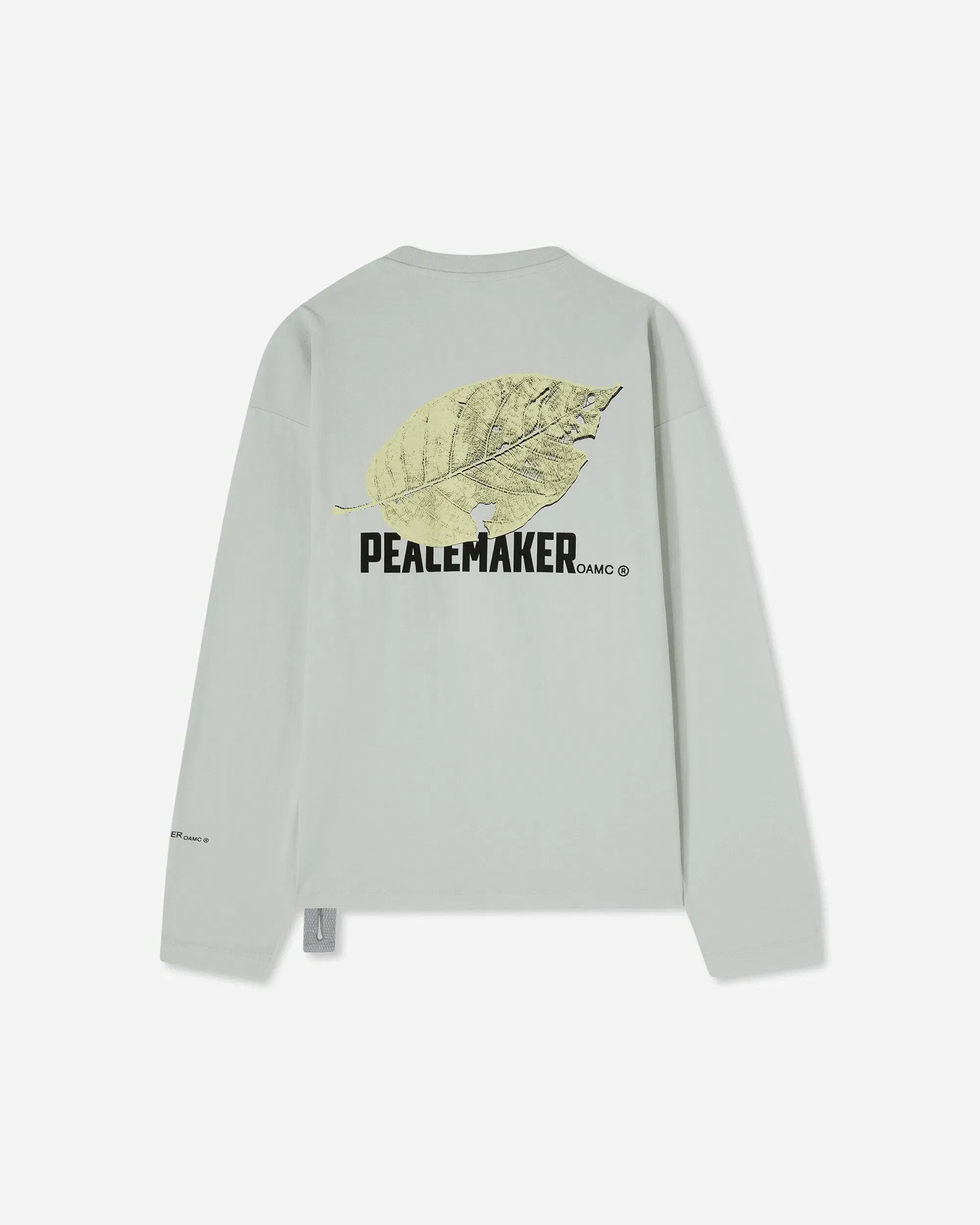 OAMC Peacemaker Men's Leaf Loose Fit Longsleeve T-Shirt Ice Flow