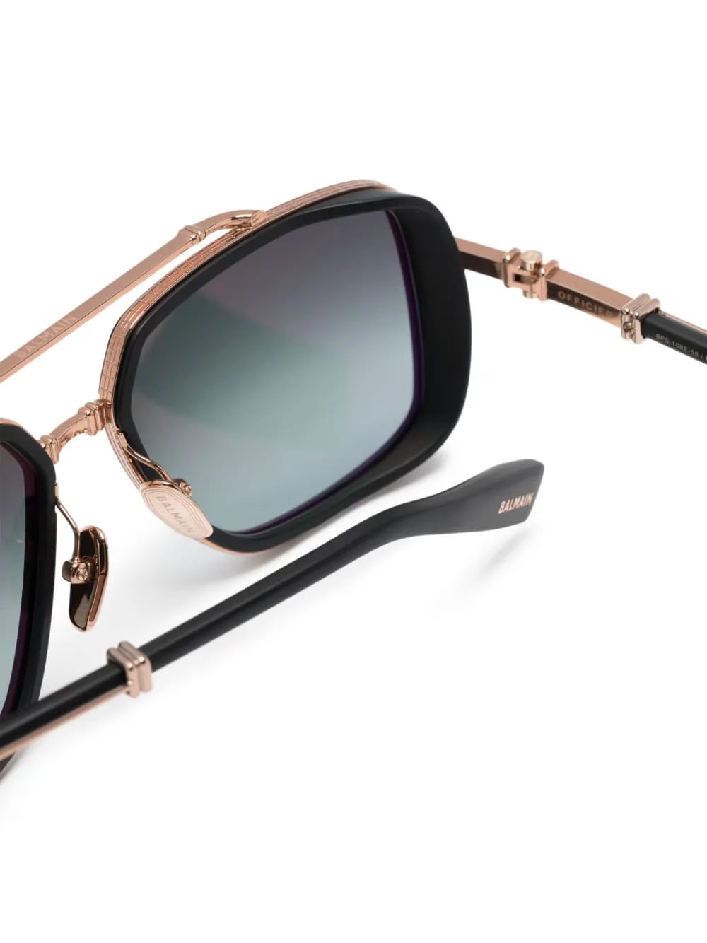 BPS 108E square-frame logo-engraved sunglasses