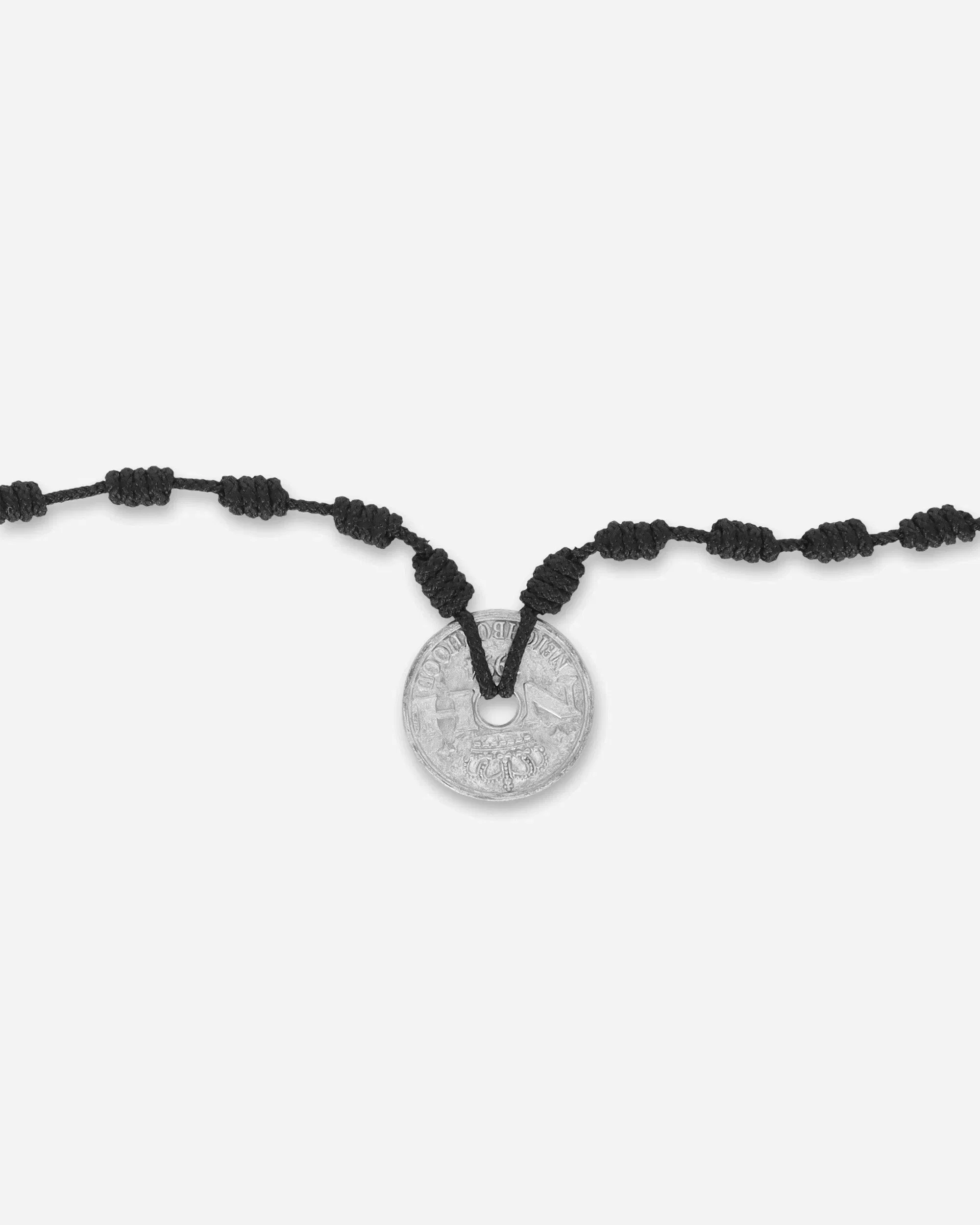 Neighborhood Cord Coin Necklace Black