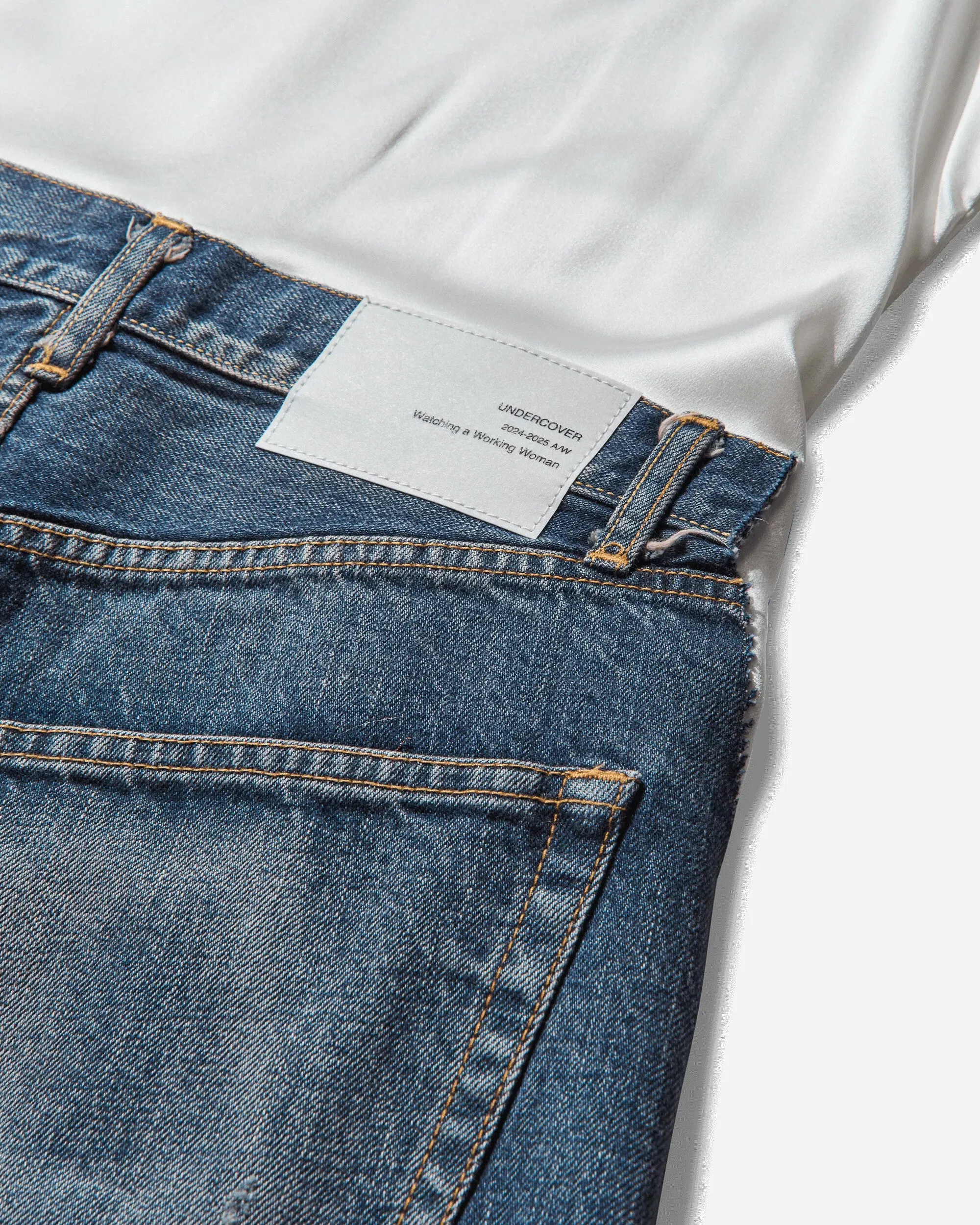 Undercover Women's All-In-One Denim Pants Light Blue Indigo
