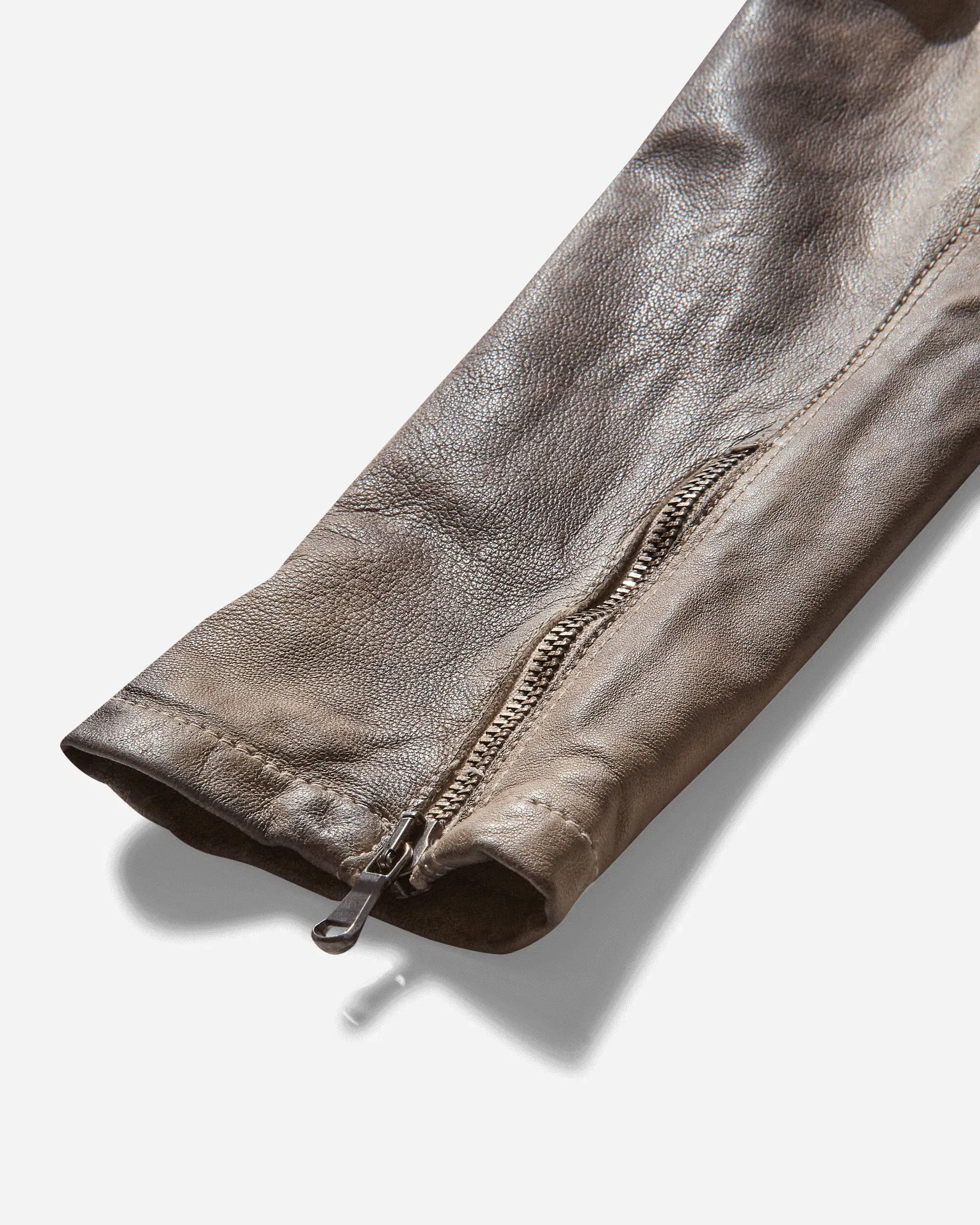 Pezze Vintage Women's Faded Leather Blazer Brown