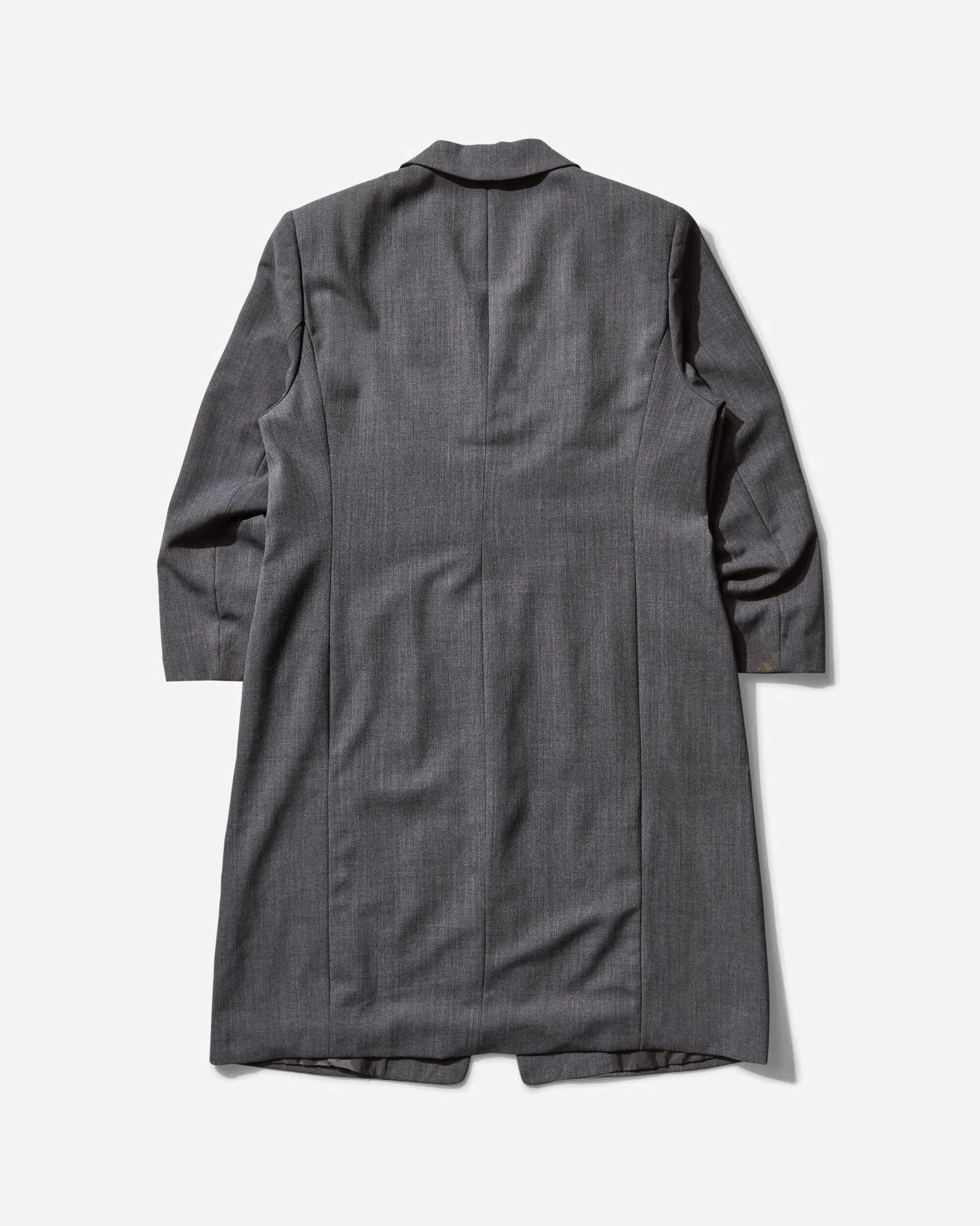 Pezze Vintage Women's Wool Single Line Trench Coat Grey