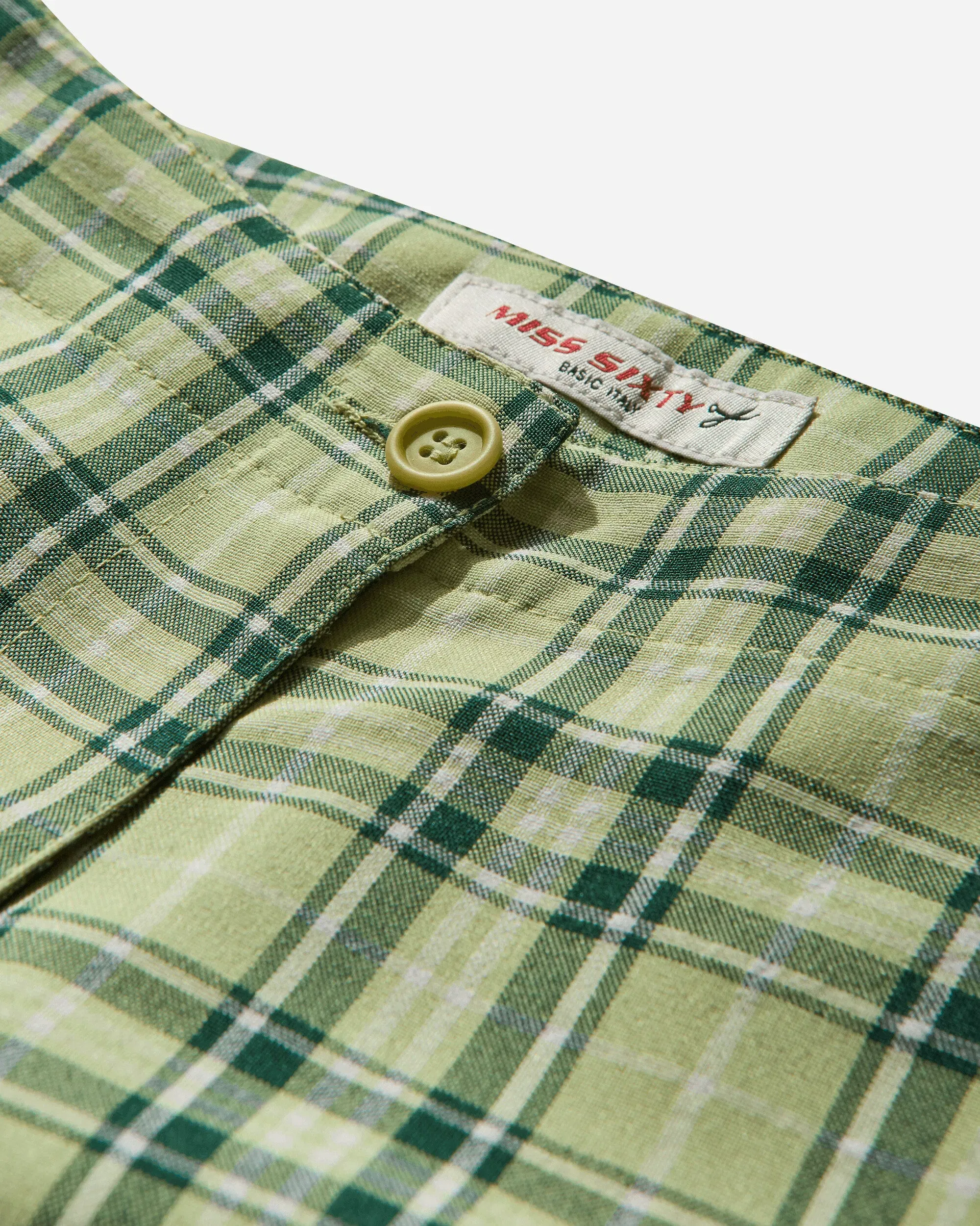 Pezze Vintage Women's Checked Trousers Green