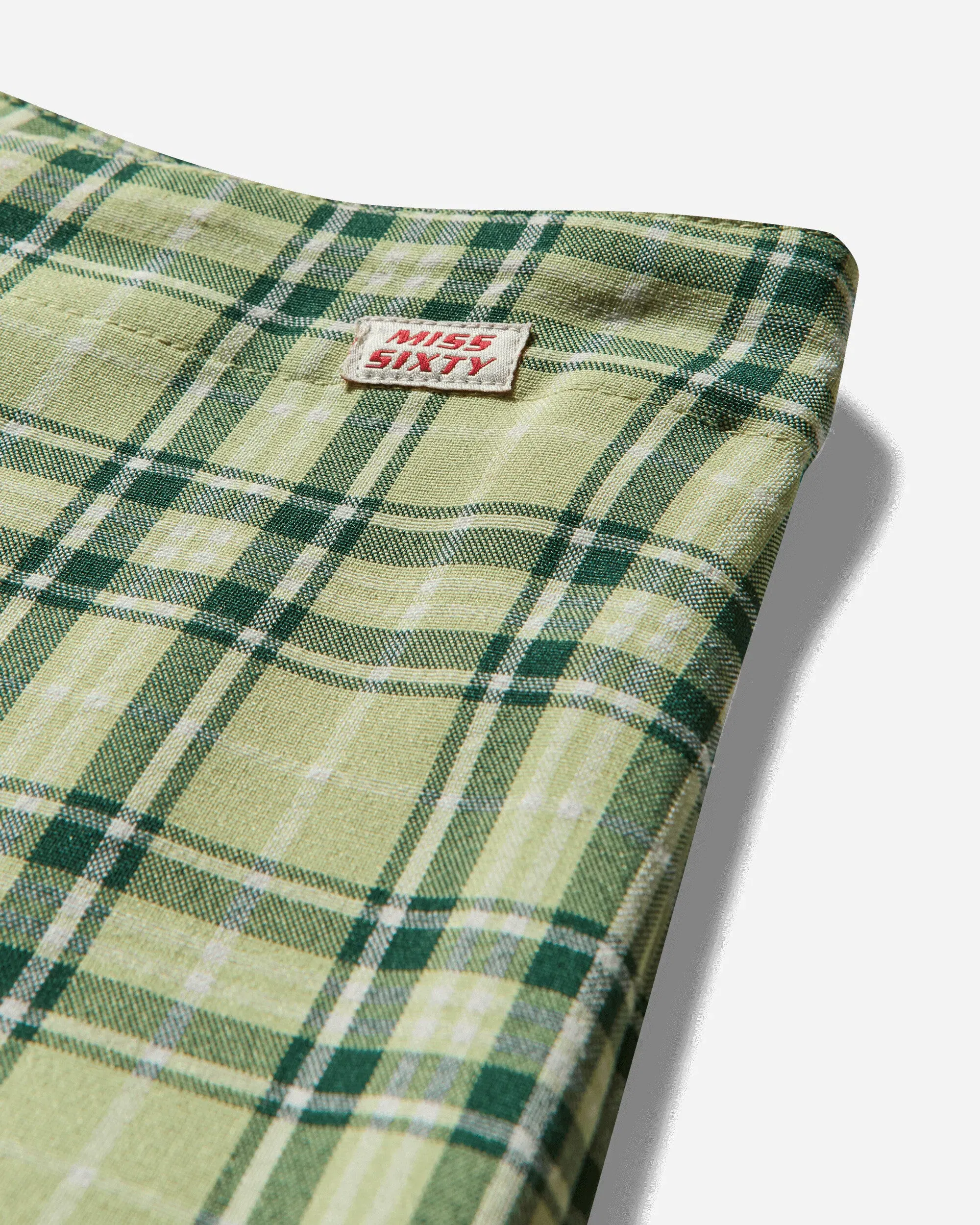 Pezze Vintage Women's Checked Trousers Green