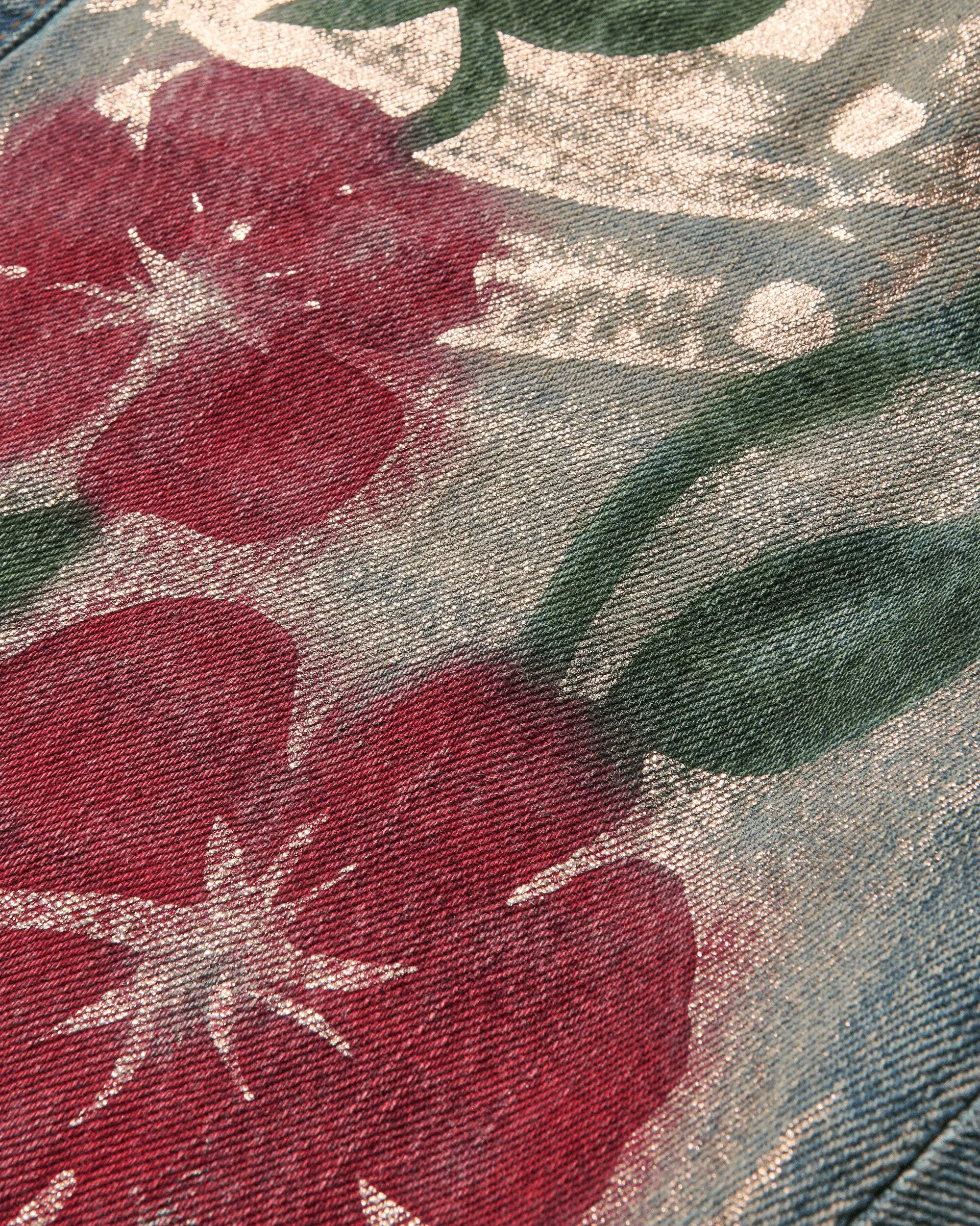 Pezze Vintage Women's Flower Jeans Blue
