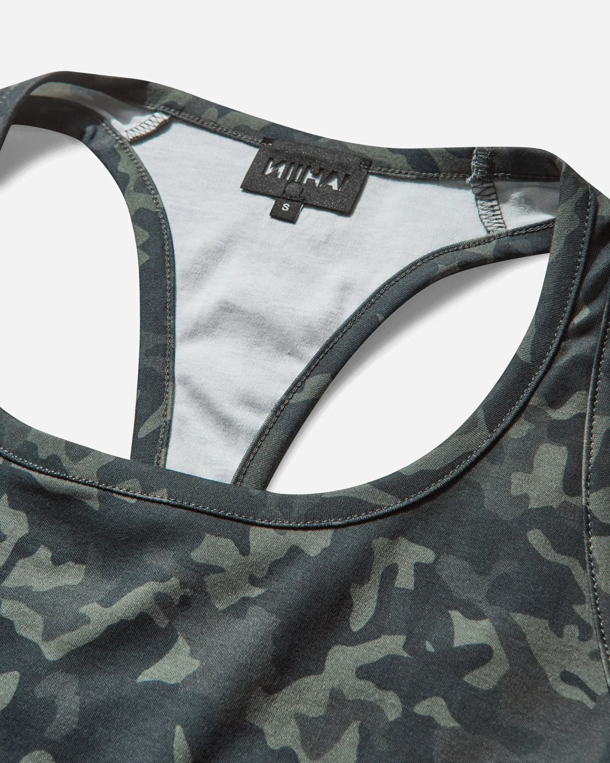 Nii Hai Women's Camo Print Vest Top Green