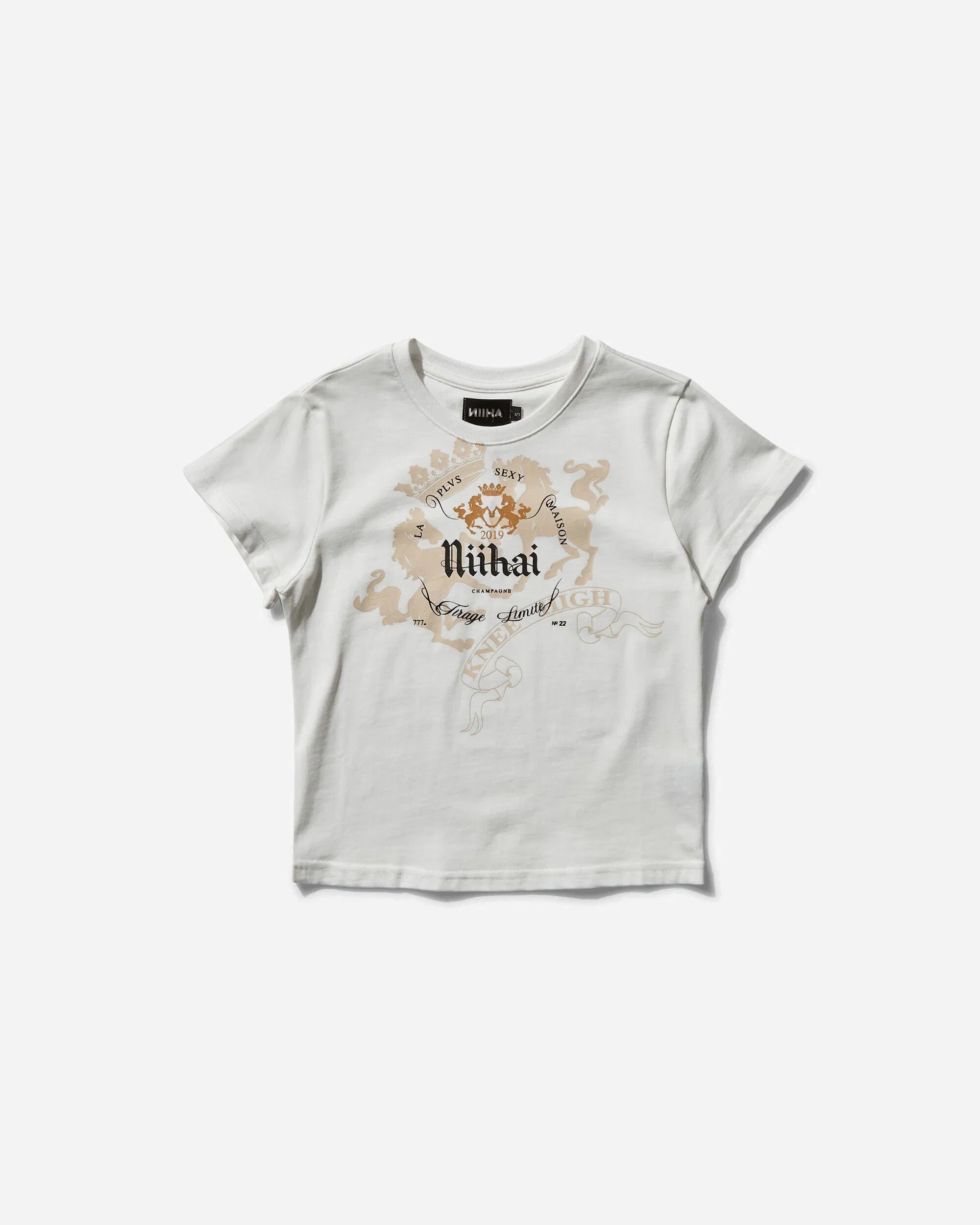 Nii Hai Women's Champagne Baby Tee White