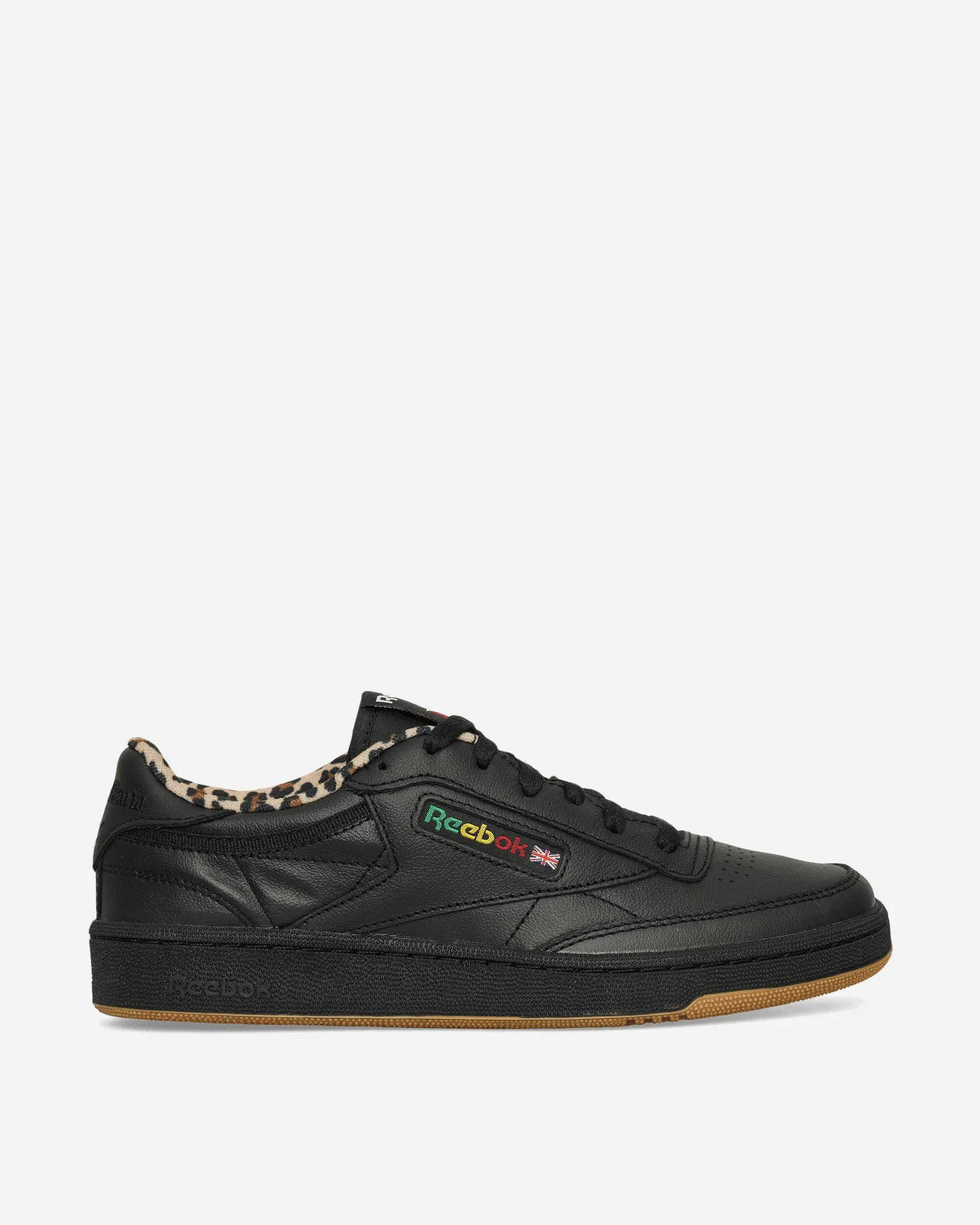 Reebok WACKO MARIA Club C 85 Vintage Sneakers Black / Leopard