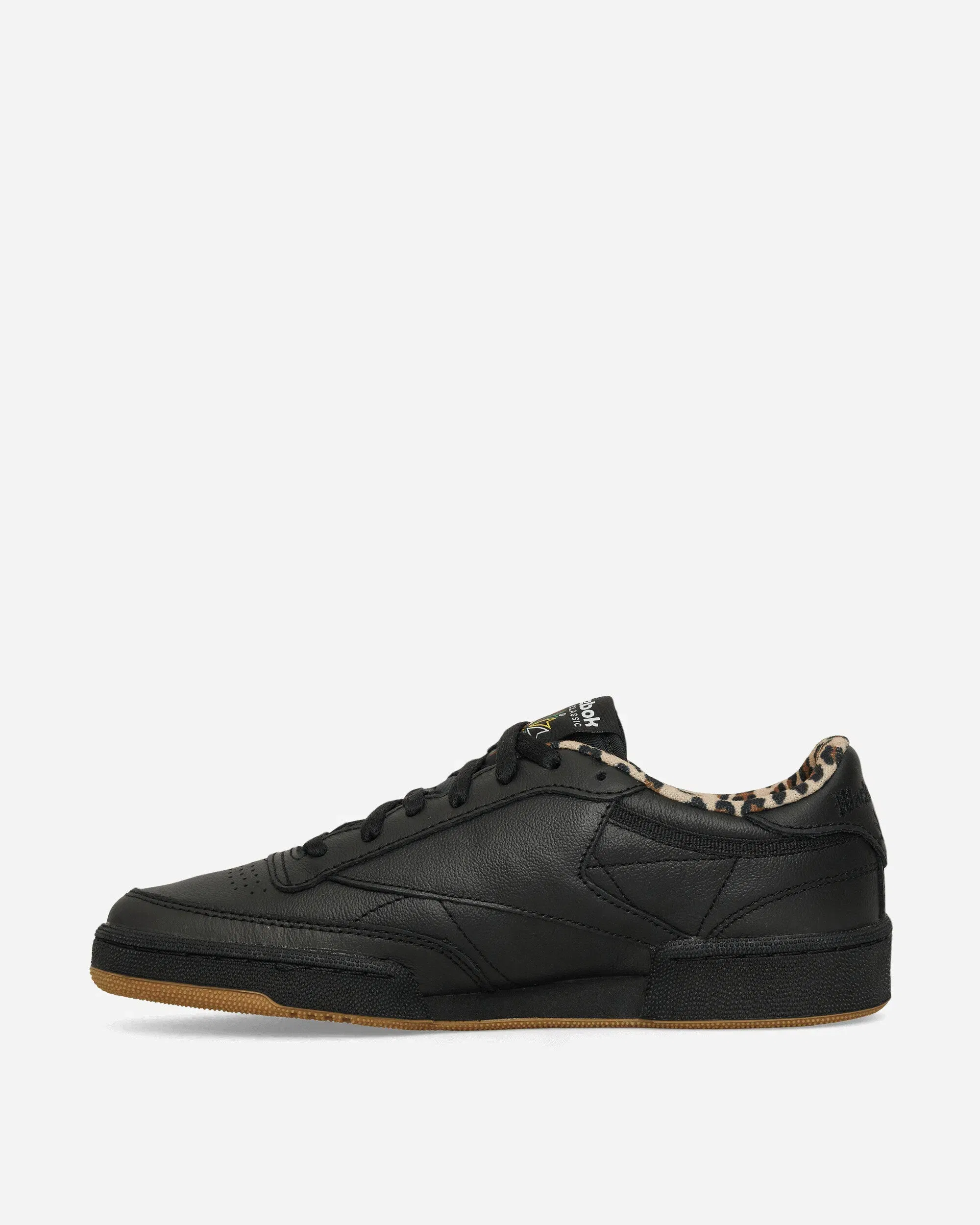 Reebok WACKO MARIA Club C 85 Vintage Sneakers Black / Leopard