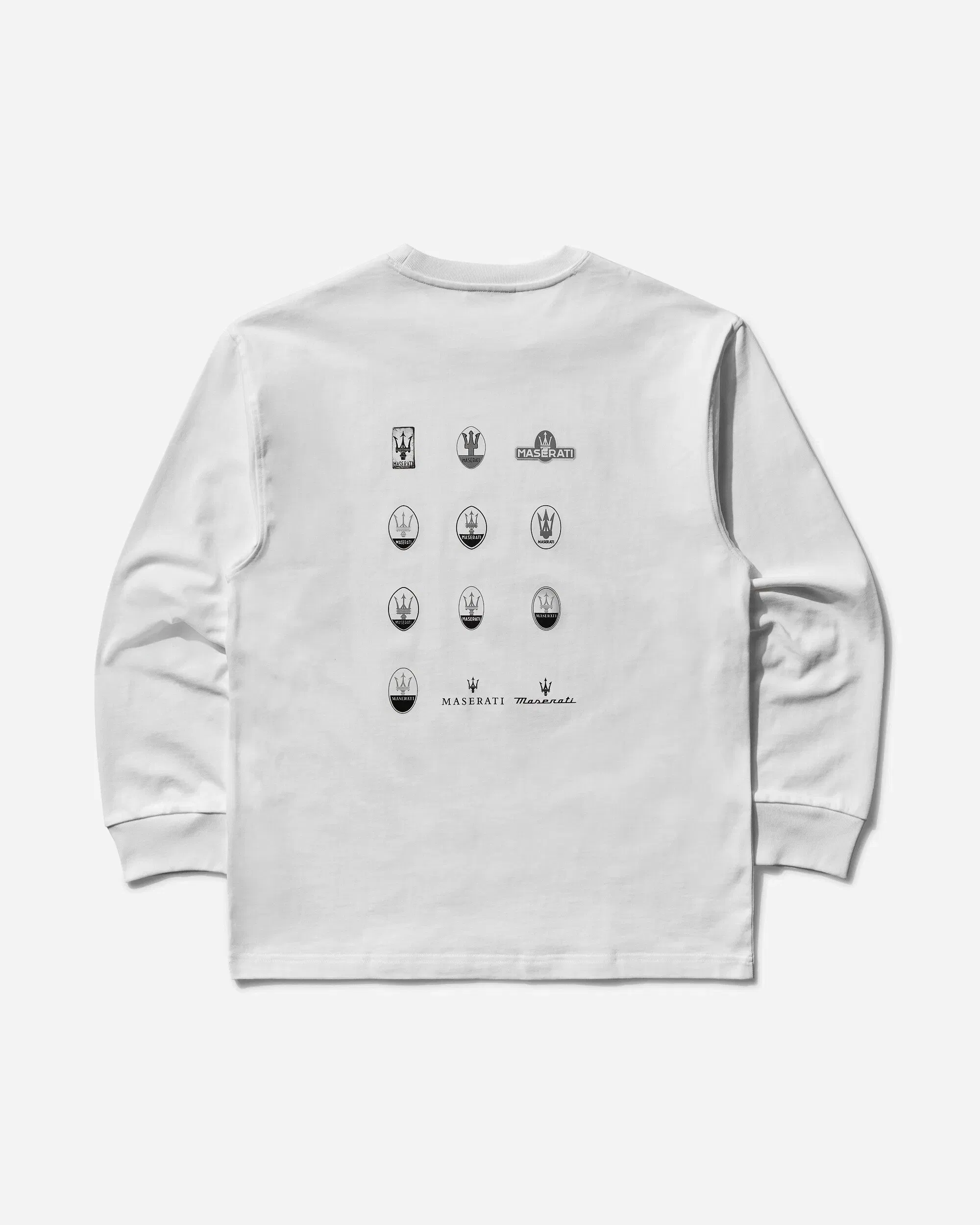 Maserati Men's Heritage Long Sleeve T-Shirt White